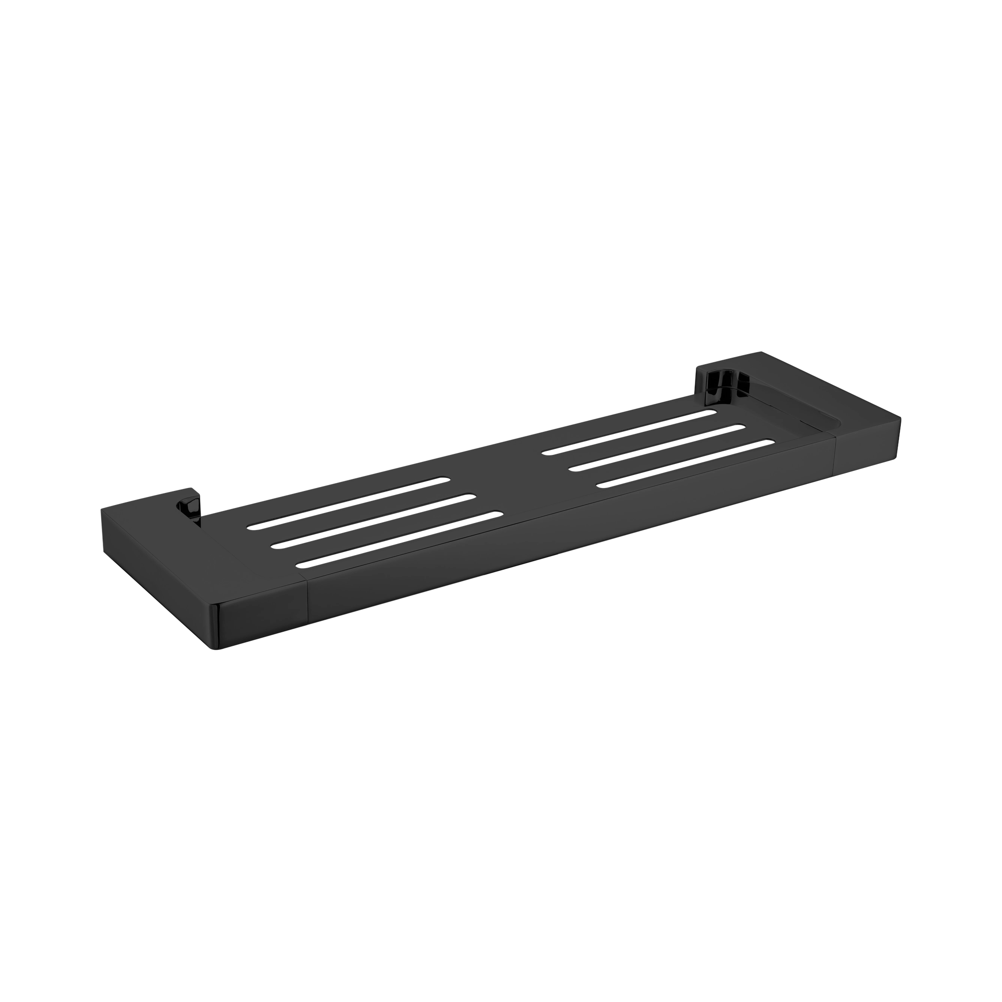 Nero Pearl Metal Shower Shelf, Matte Black