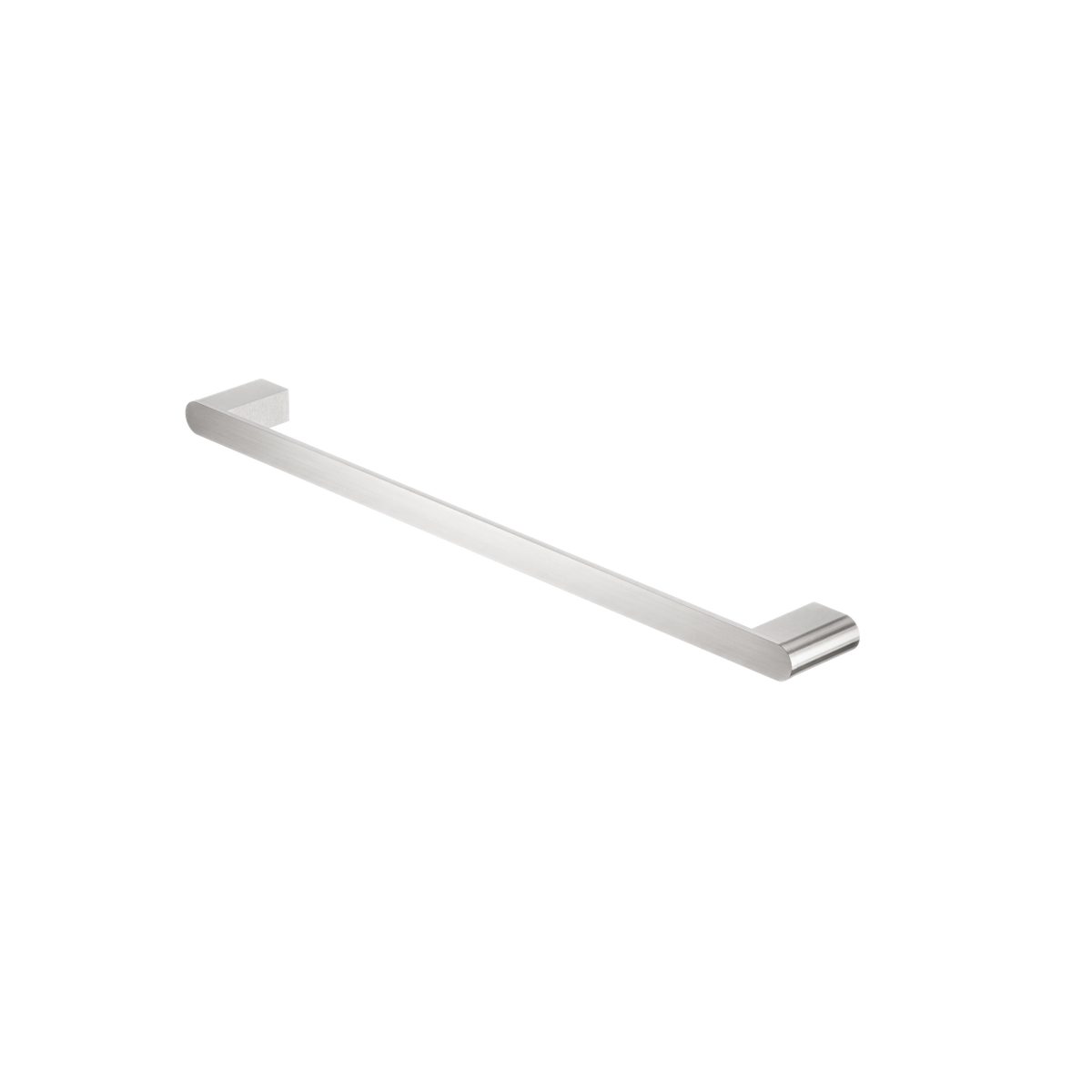 Nero Bianca Single Towel Rail 600mm, Brushed Nickel