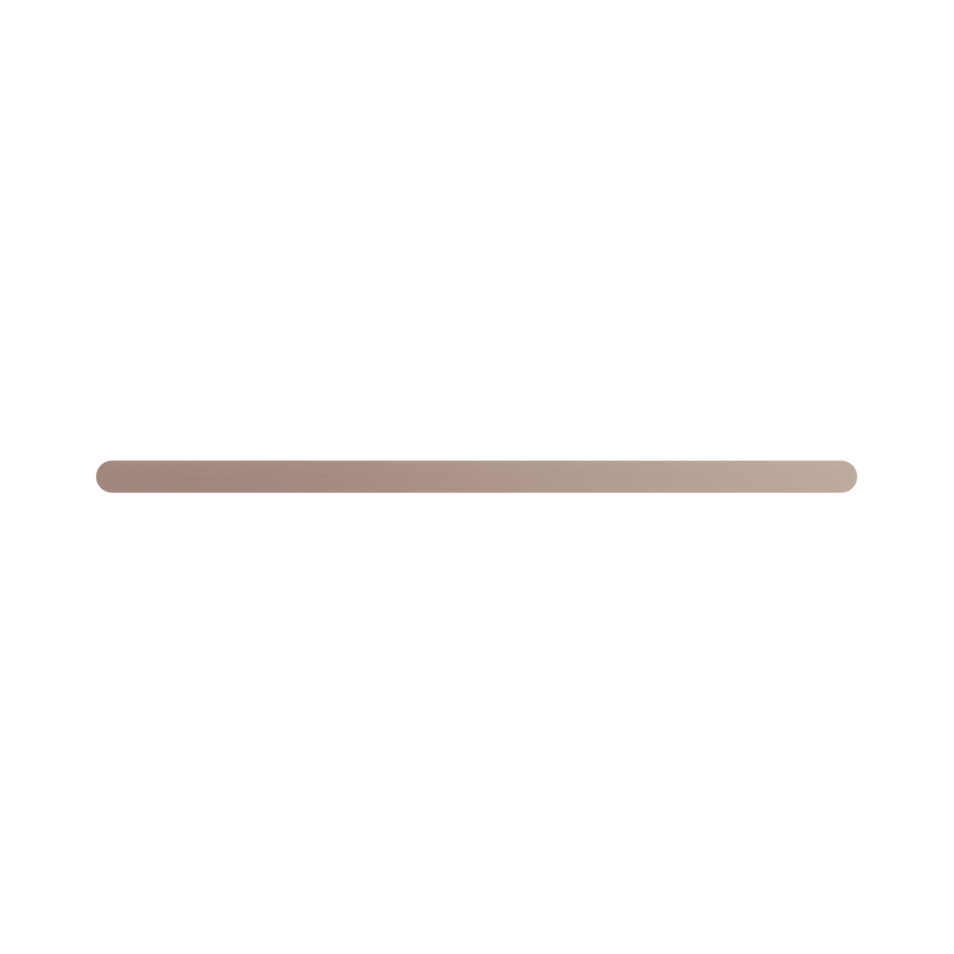 Nero Bianca Single Towel Rail 600mm, Brushed Bronze
