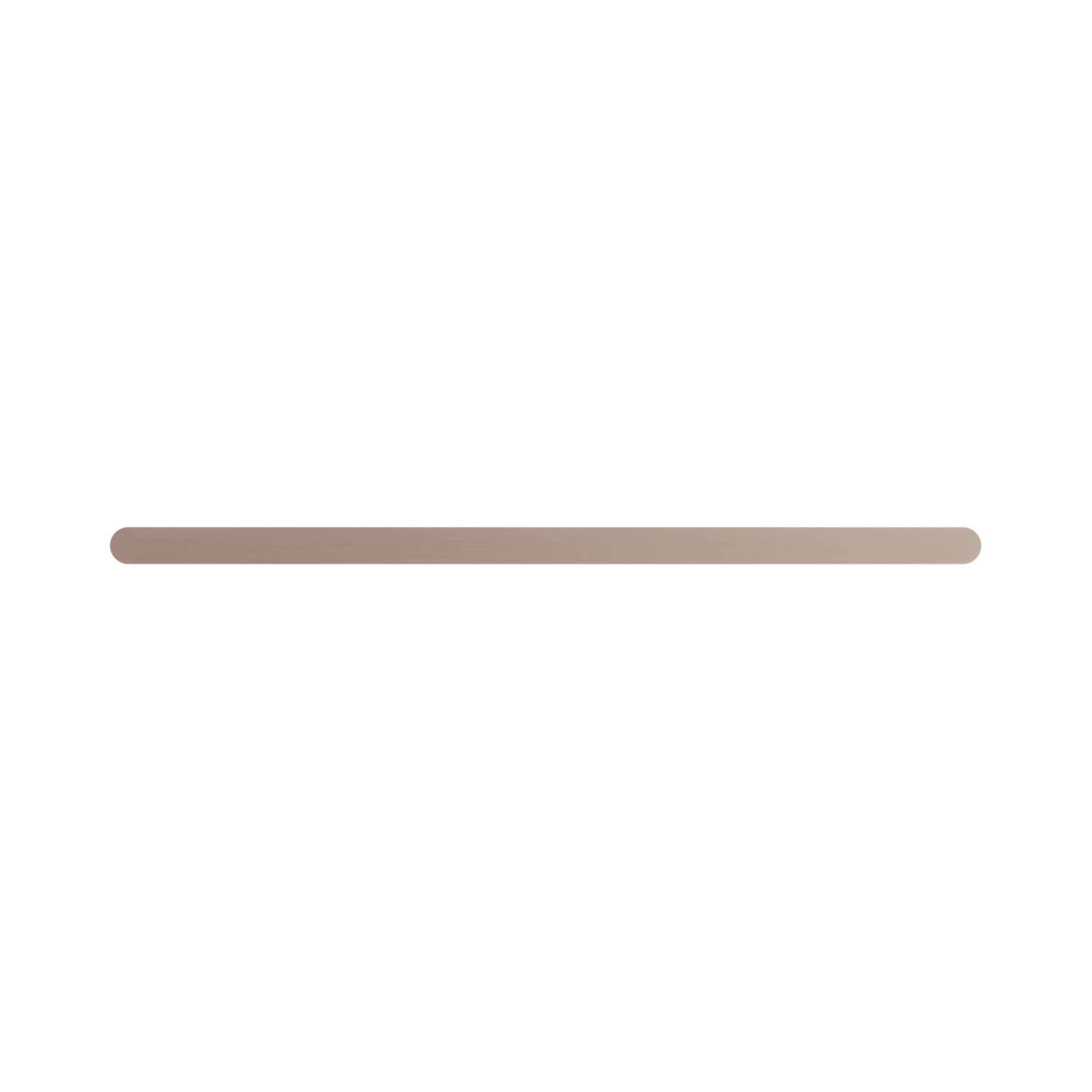 Nero Bianca Single Towel Rail 600mm, Brushed Bronze