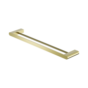 Nero Bianca Double Towel Rail 600mm, Brushed Gold