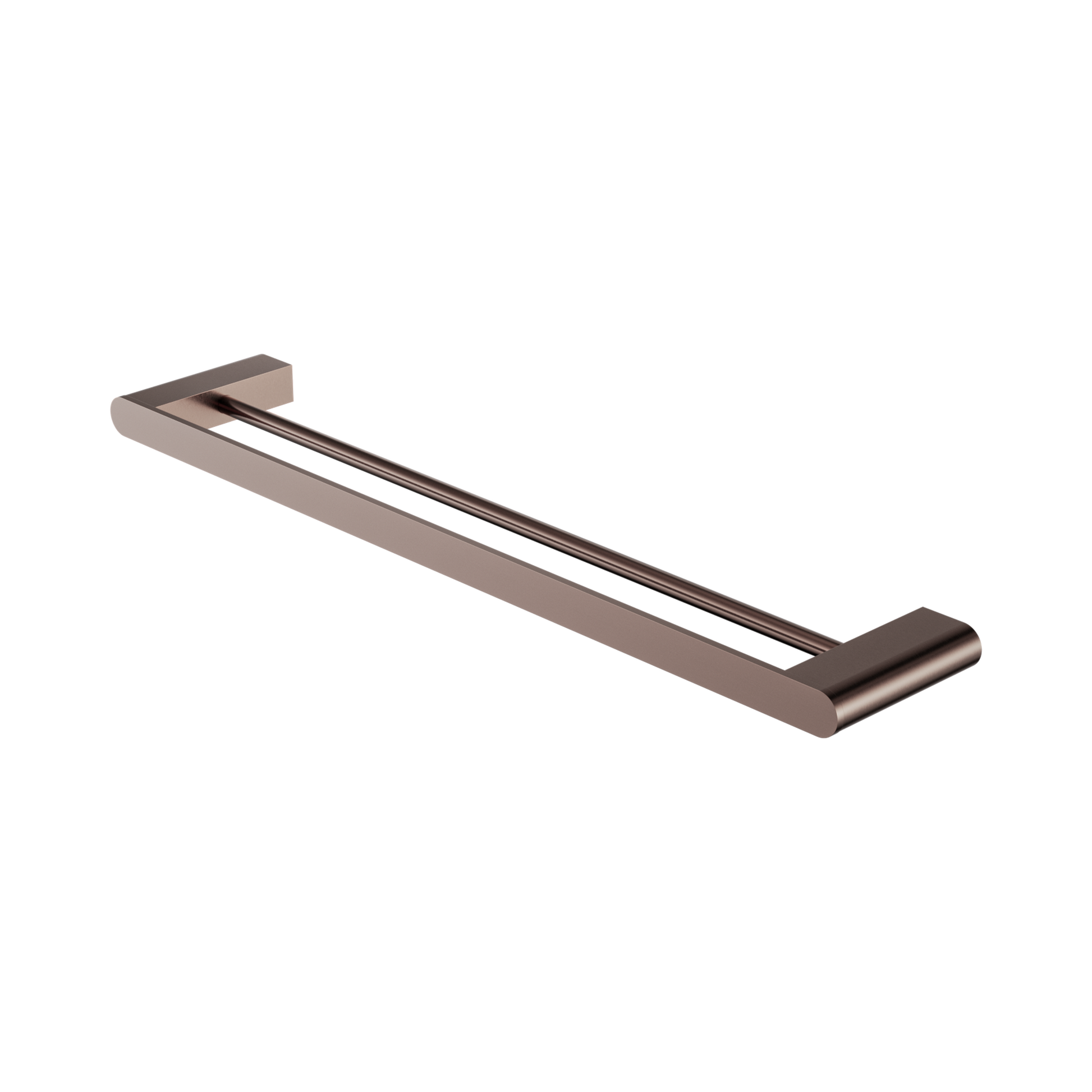 Nero Bianca Double Towel Rail 600mm, Brushed Bronze