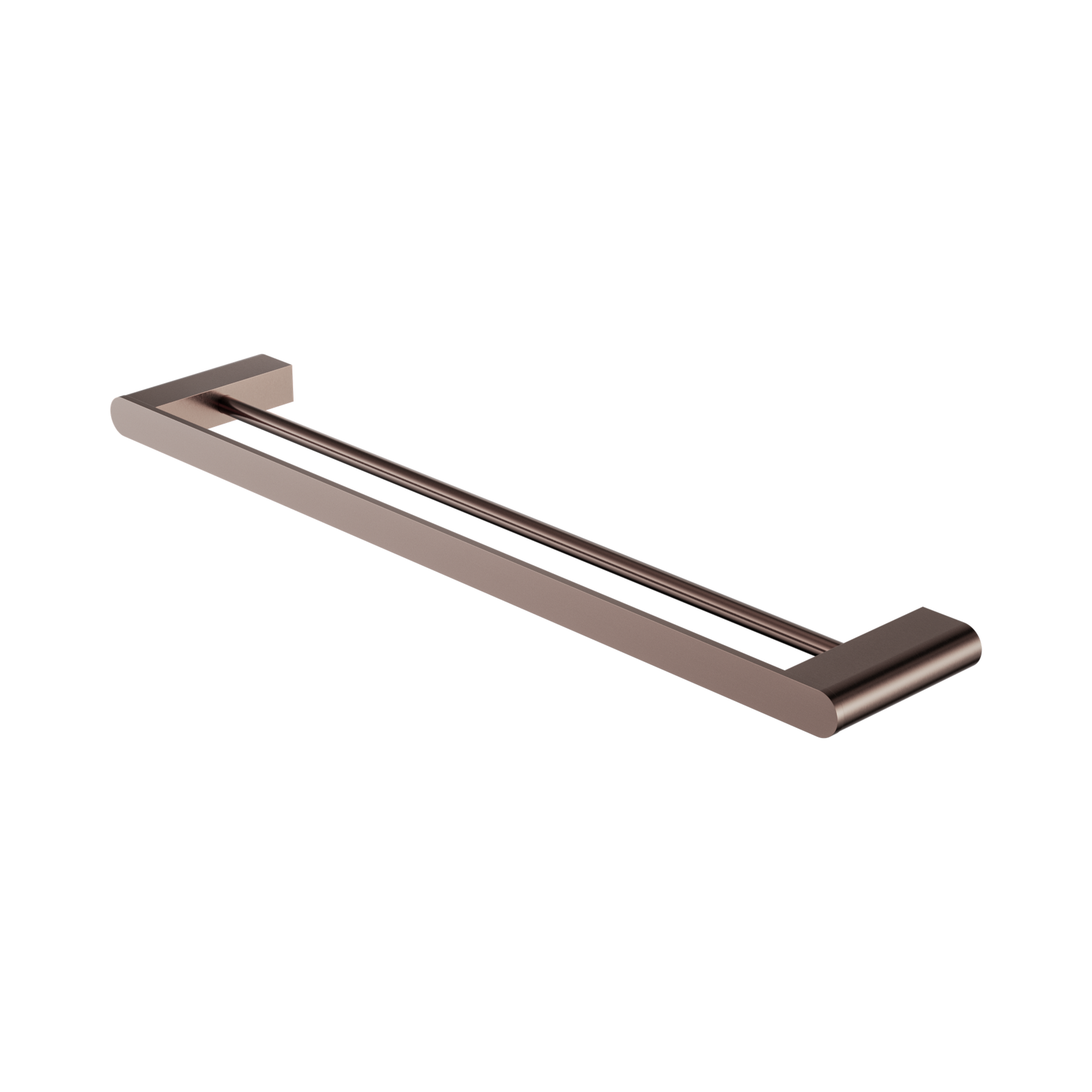 Nero Bianca Double Towel Rail 600mm, Brushed Bronze