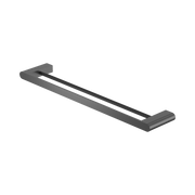 Nero Bianca Double Towel Rail 600mm, Gun Metal