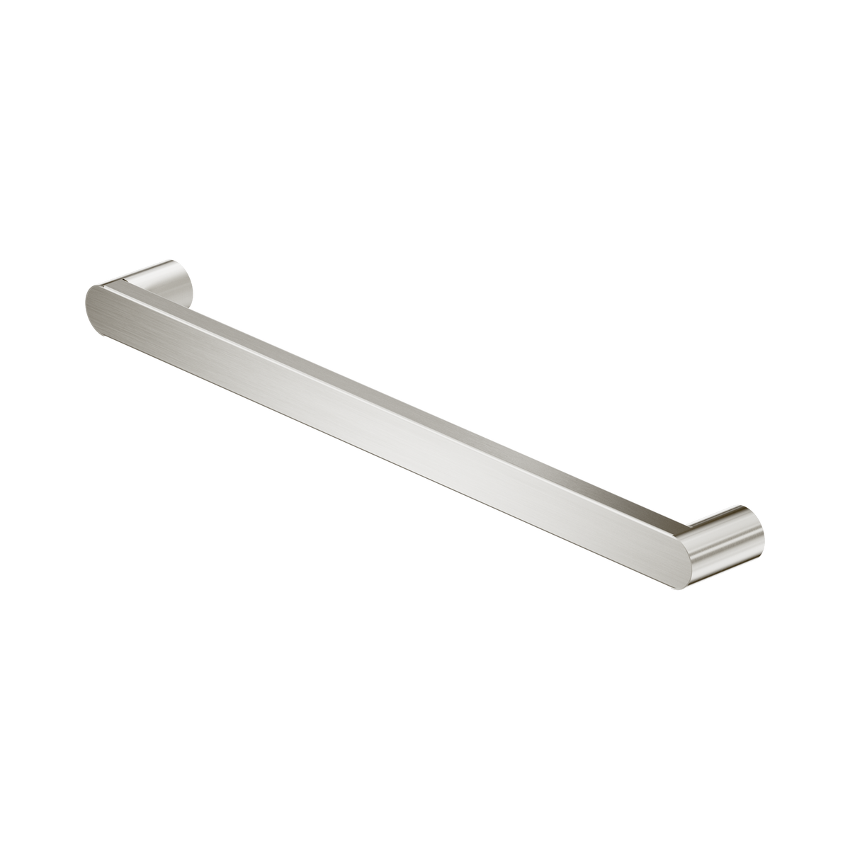 Nero Bianca 12V Single Heated Towel Rail, Brushed Nickel