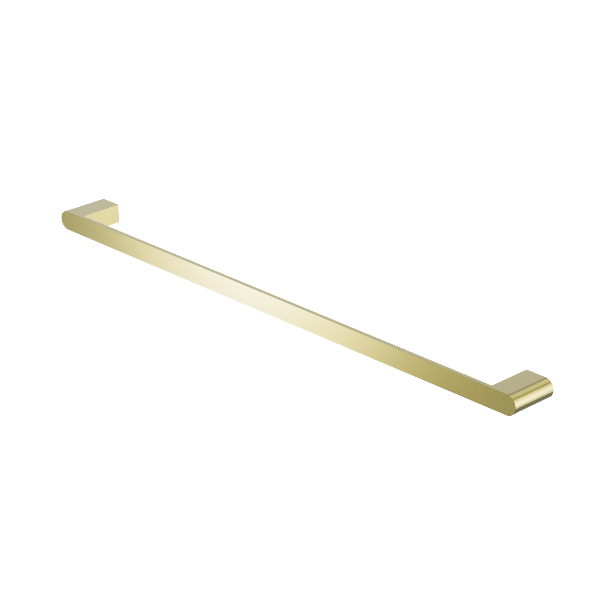 Nero Bianca Single Towel Rail 800mm, Brushed Gold