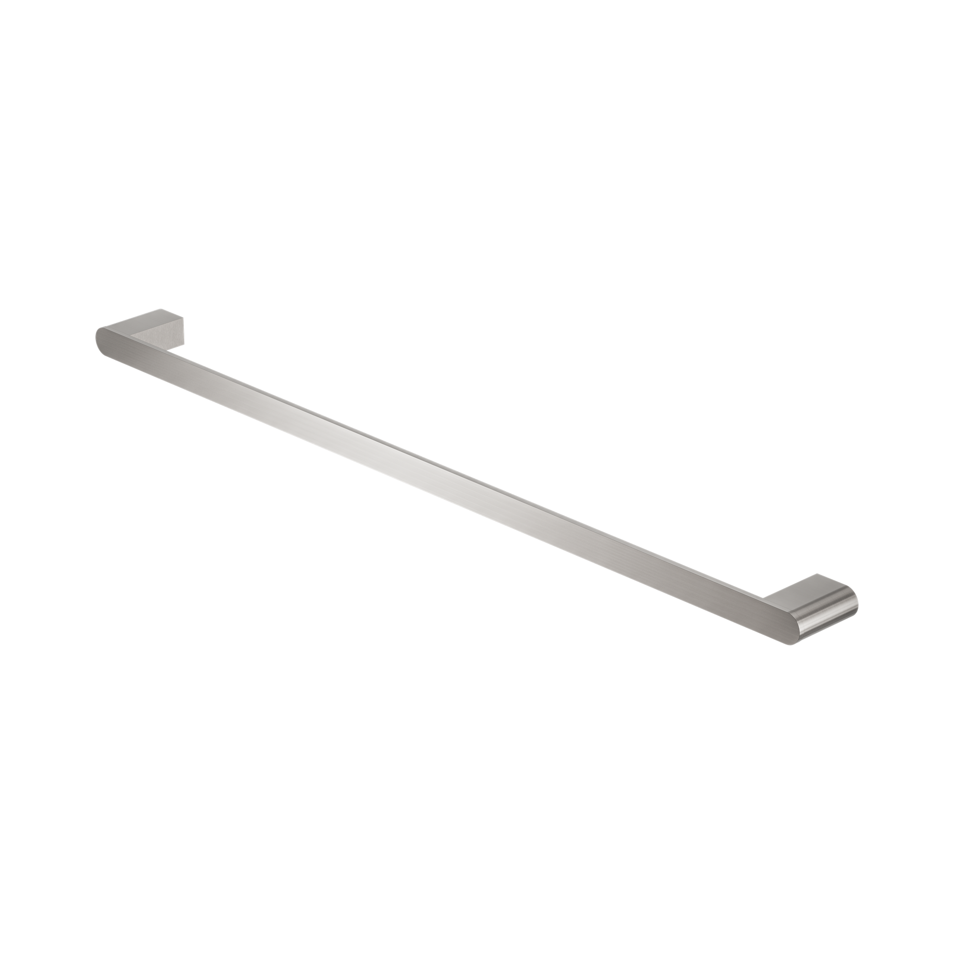 Nero Bianca Single Towel Rail 800mm, Brushed Nickel
