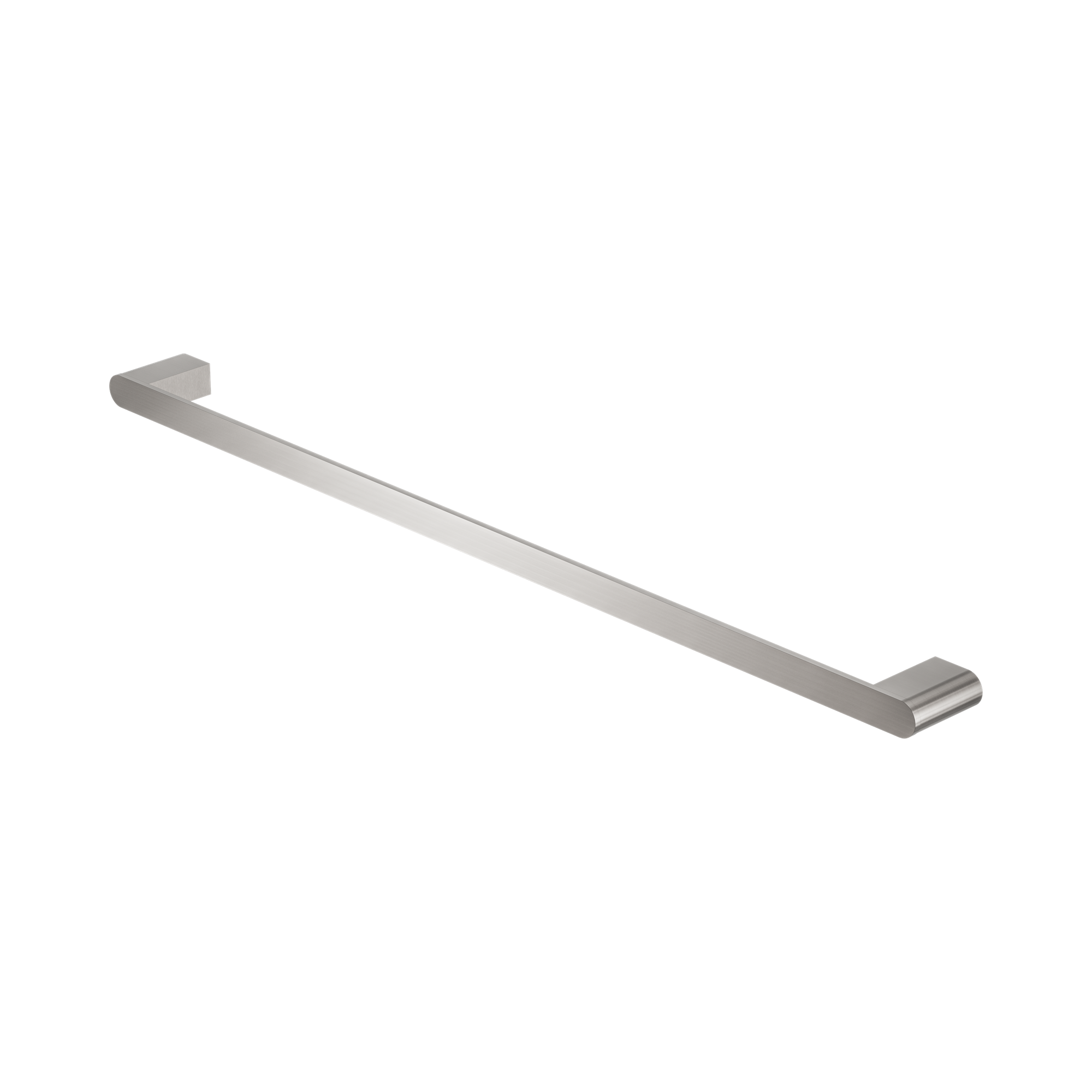 Nero Bianca Single Towel Rail 800mm, Brushed Nickel