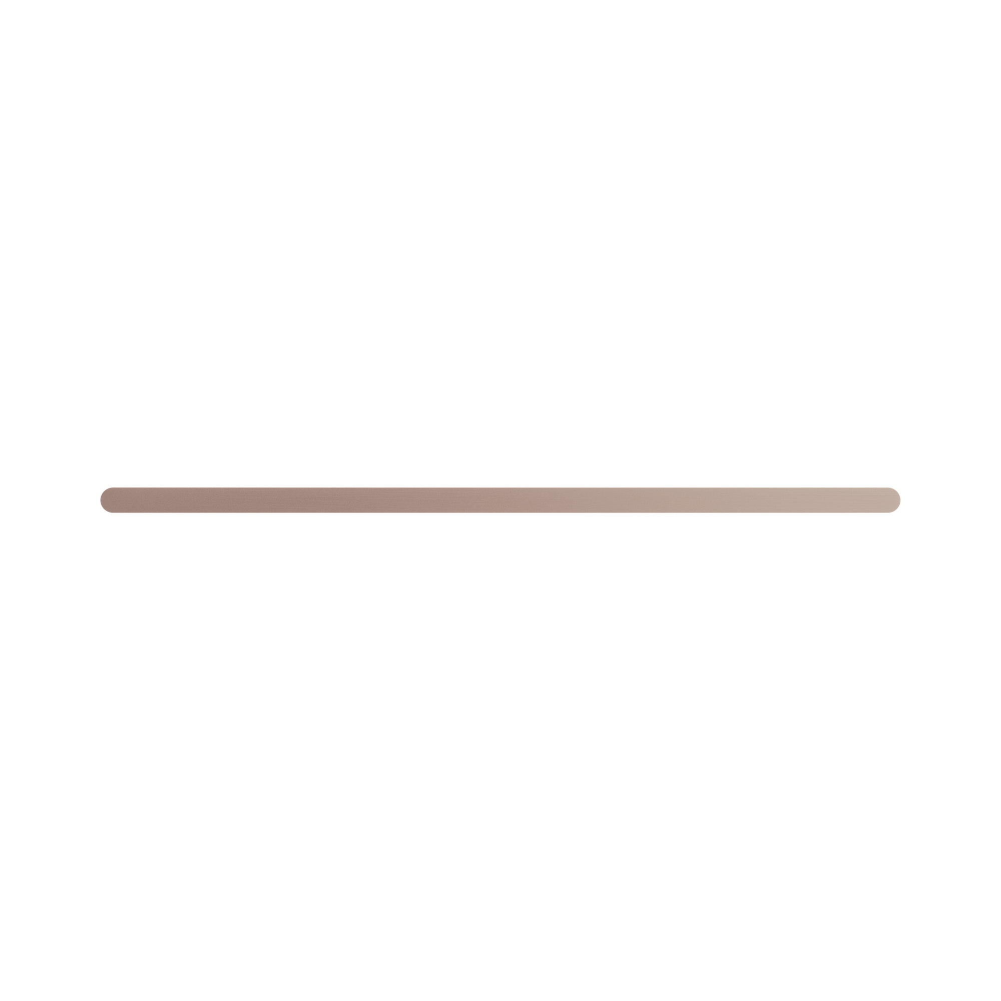 Nero Bianca Single Towel Rail 800mm, Brushed Bronze