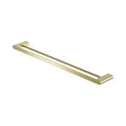 Nero Bianca Double Towel Rail 800mm, Brushed Gold
