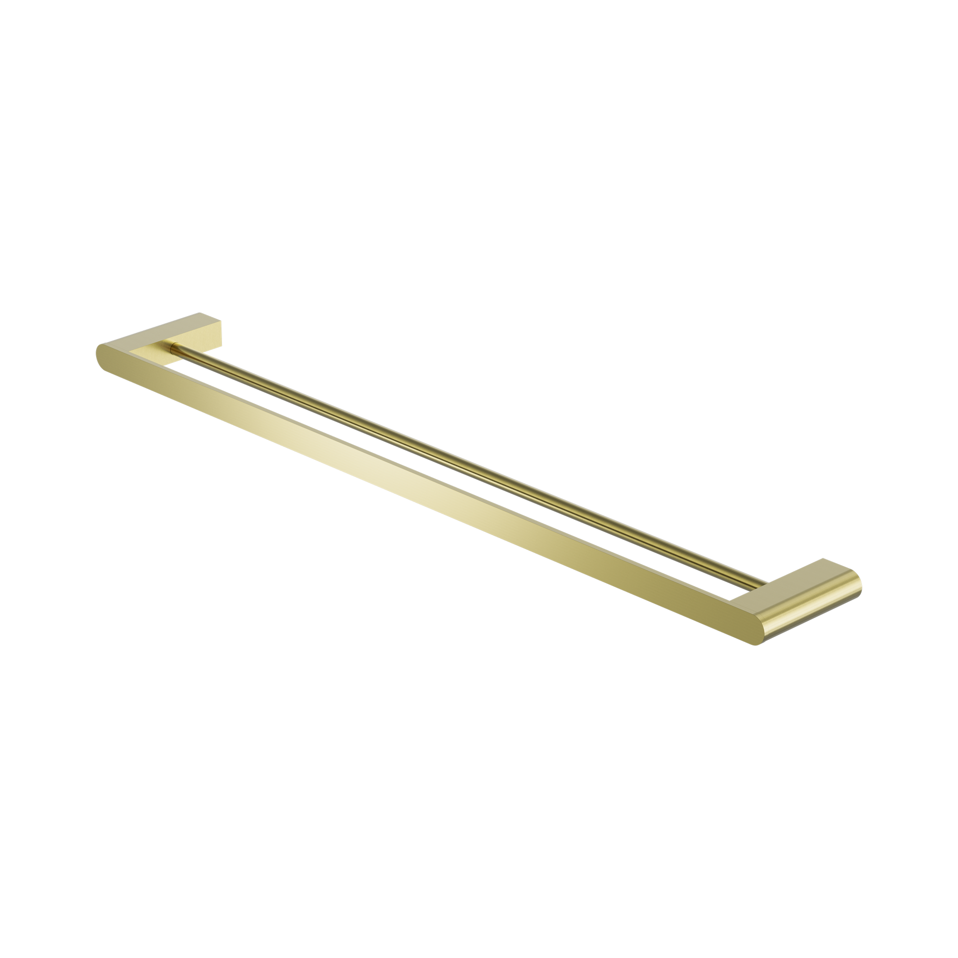 Nero Bianca Double Towel Rail 800mm, Brushed Gold