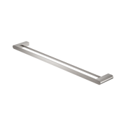 Nero Bianca Double Towel Rail 800mm, Brushed Nickel