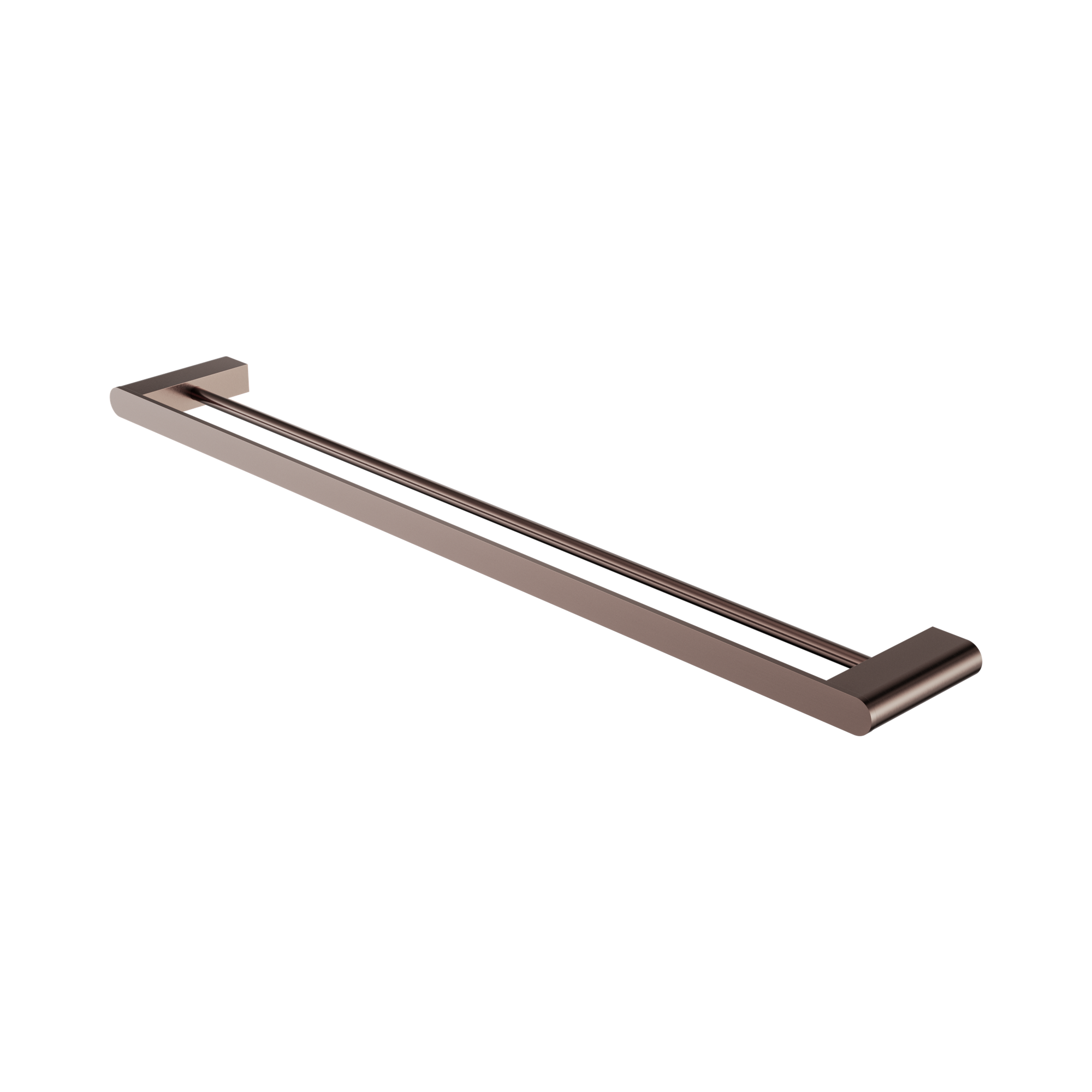 Nero Bianca Double Towel Rail 800mm, Brushed Bronze