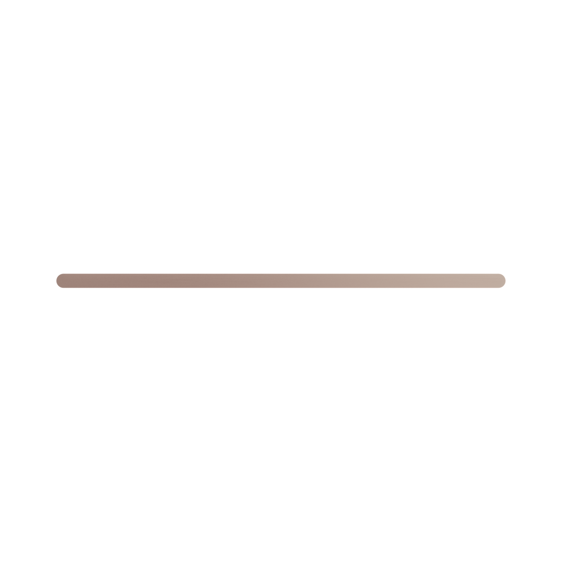 Nero Bianca Double Towel Rail 800mm, Brushed Bronze