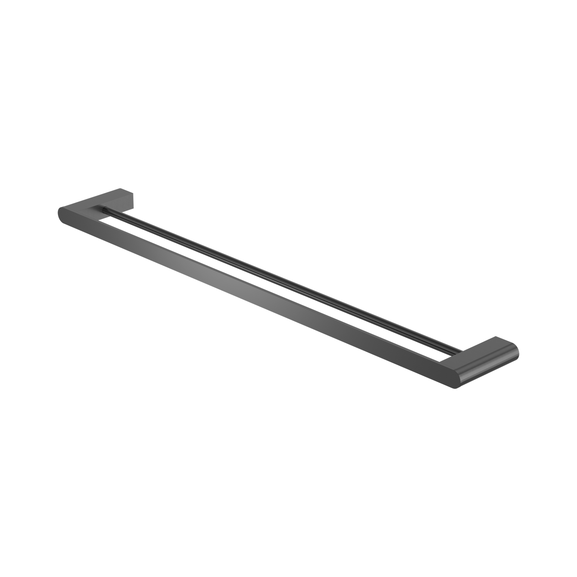 Nero Bianca Double Towel Rail 800mm, Gun Metal