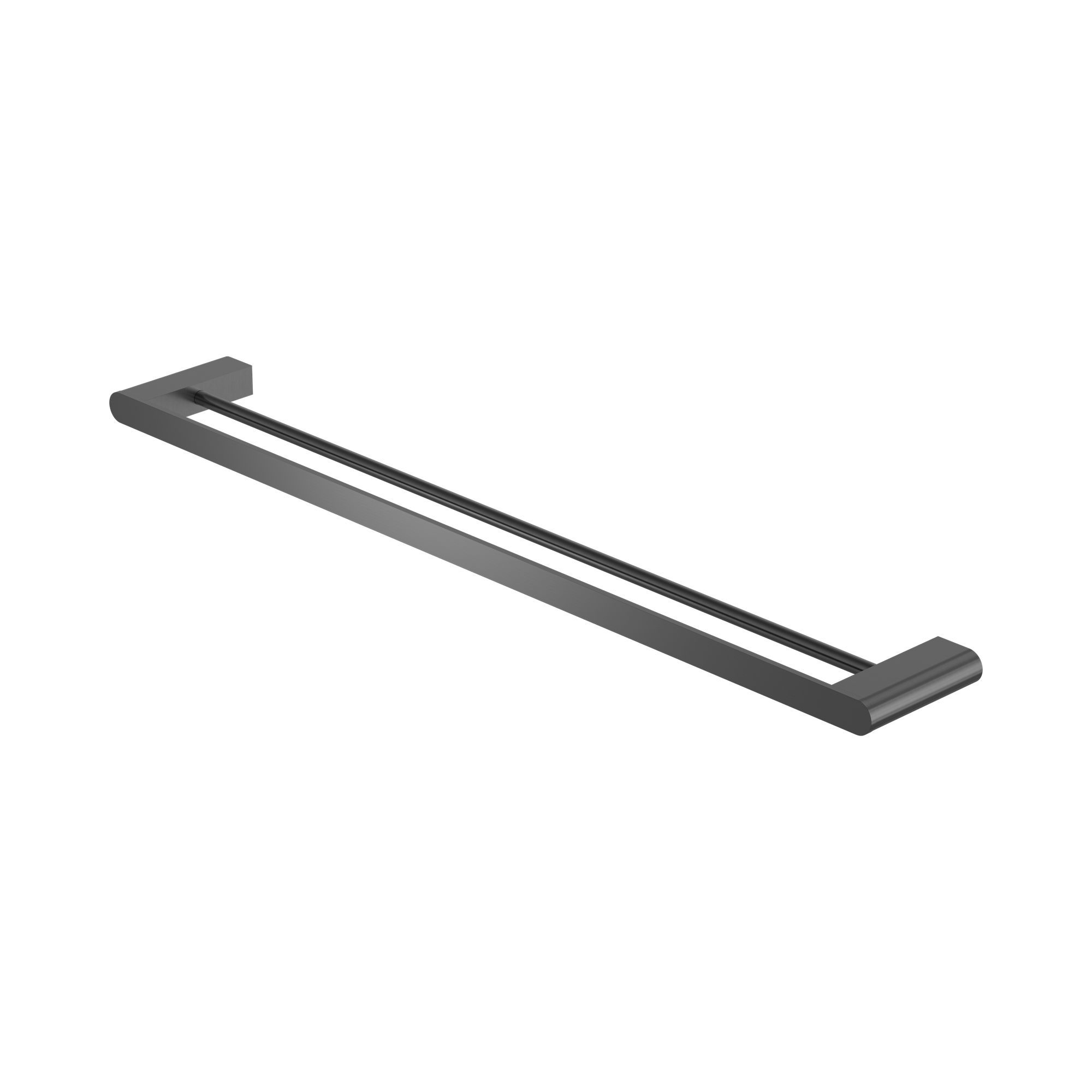 Nero Bianca Double Towel Rail 800mm, Gun Metal