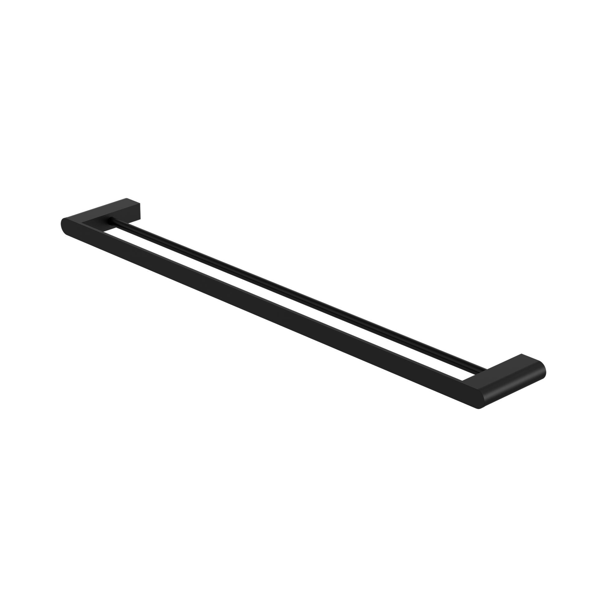 Nero Bianca Double Towel Rail 800mm, Matte Black