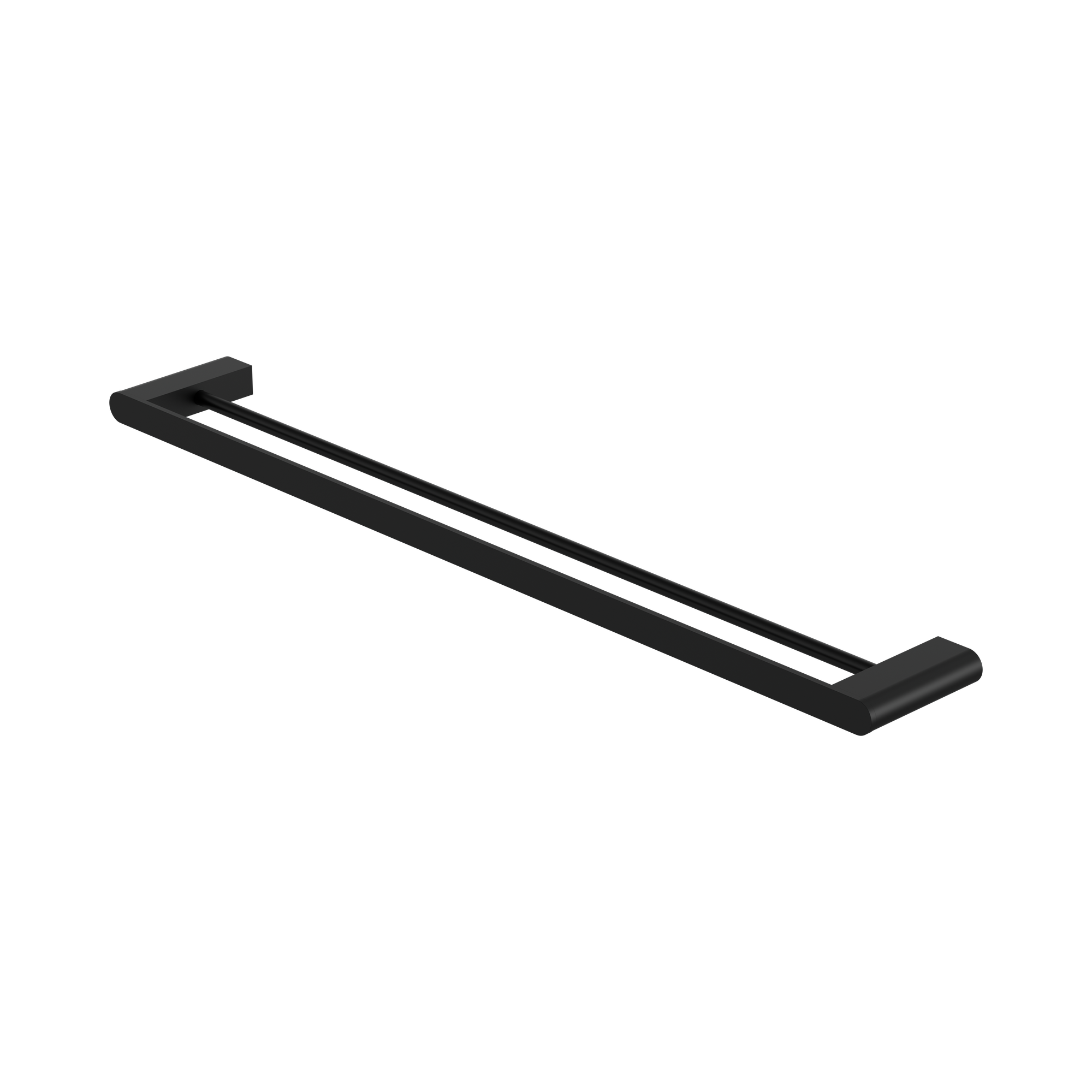 Nero Bianca Double Towel Rail 800mm, Matte Black