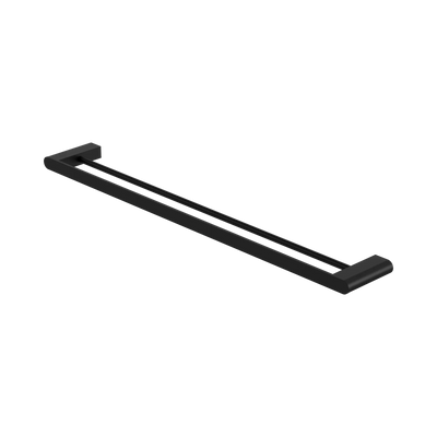 Nero Bianca Double Towel Rail 800mm, Matte Black