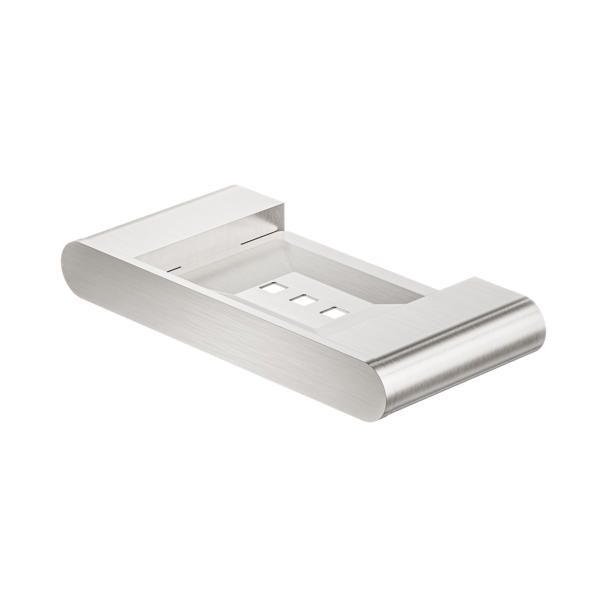 Nero Bianca Soap Dish Holder, Brushed Nickel