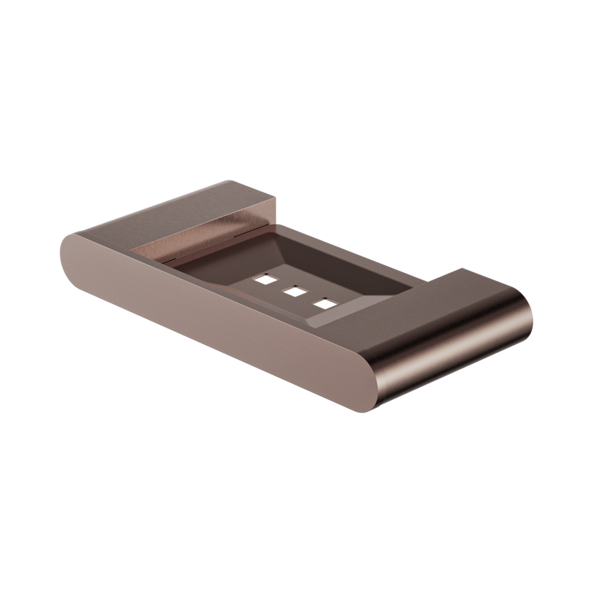 Nero Bianca Soap Dish Holder, Brushed Bronze