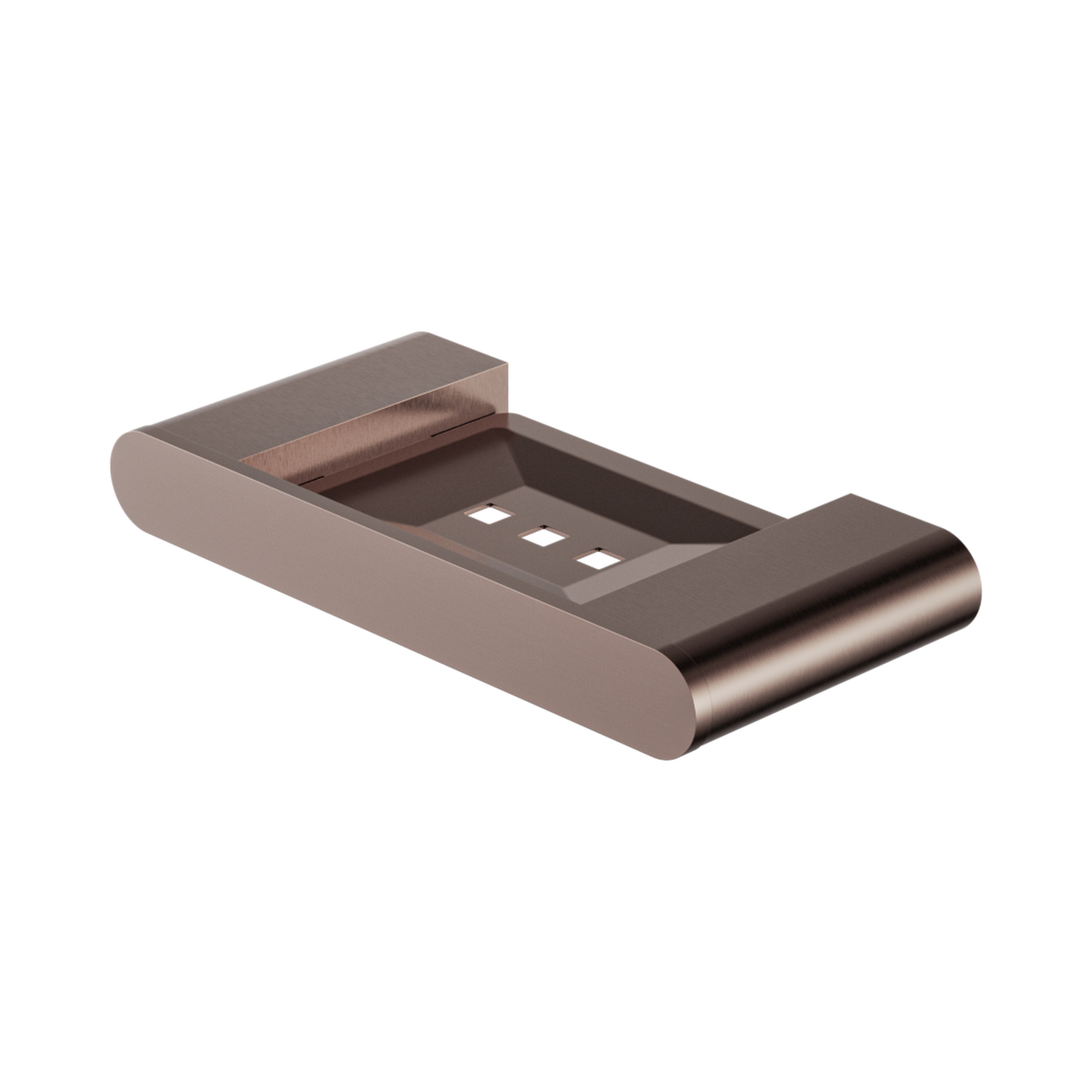 Nero Bianca Soap Dish Holder, Brushed Bronze