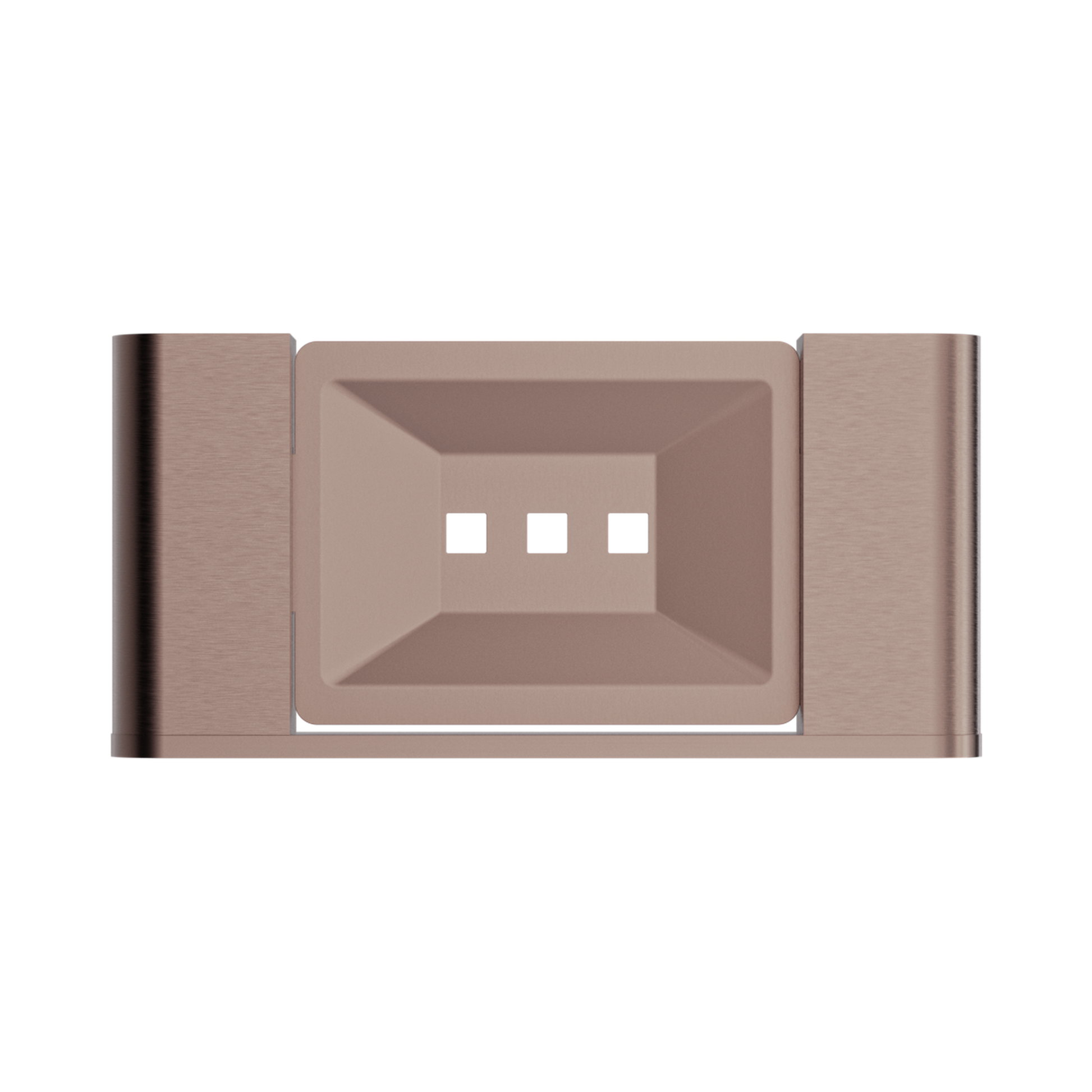 Nero Bianca Soap Dish Holder, Brushed Bronze