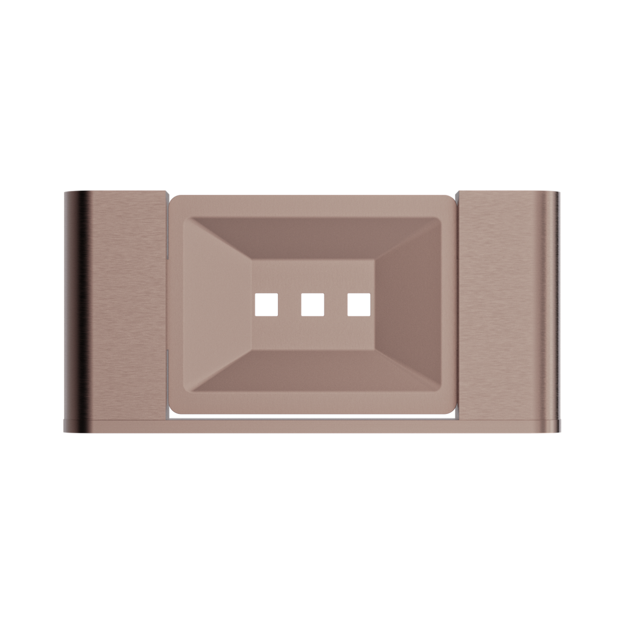 Nero Bianca Soap Dish Holder, Brushed Bronze