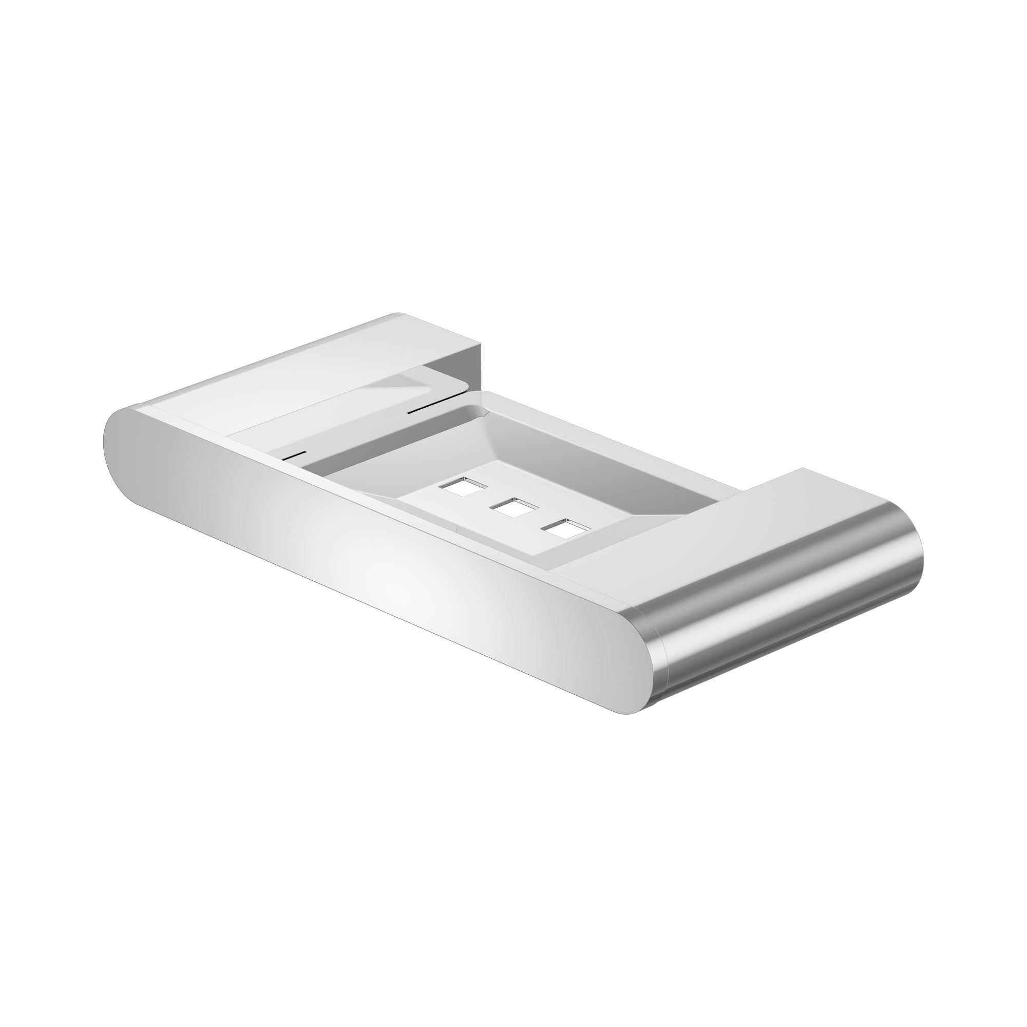 Nero Bianca Soap Dish Holder, Chrome