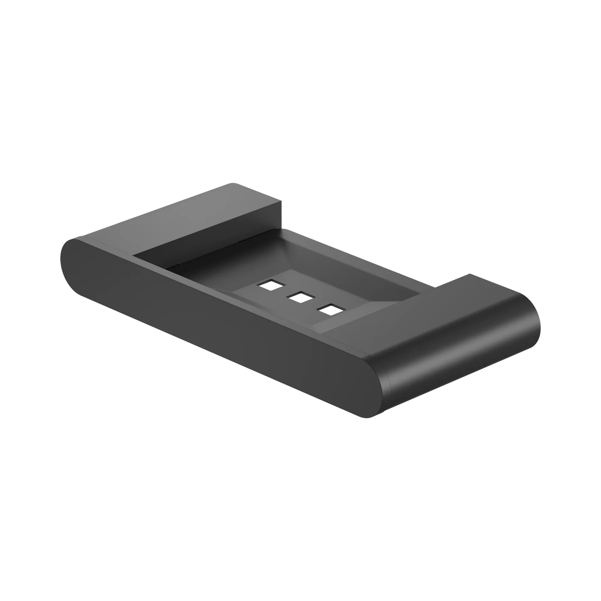 Nero Bianca Soap Dish Holder, Matte Black