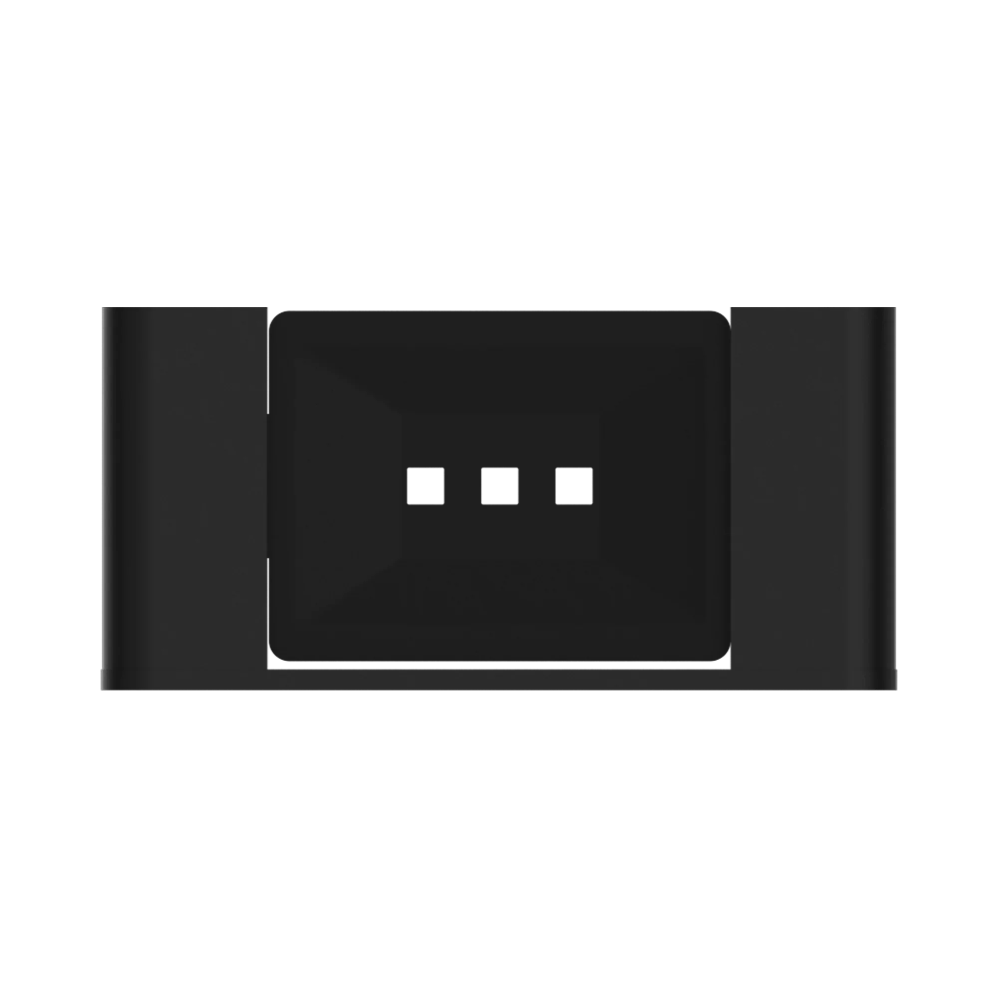 Nero Bianca Soap Dish Holder, Matte Black