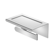 Nero Bianca Toilet Roll Holder With Phone Holder, Chrome