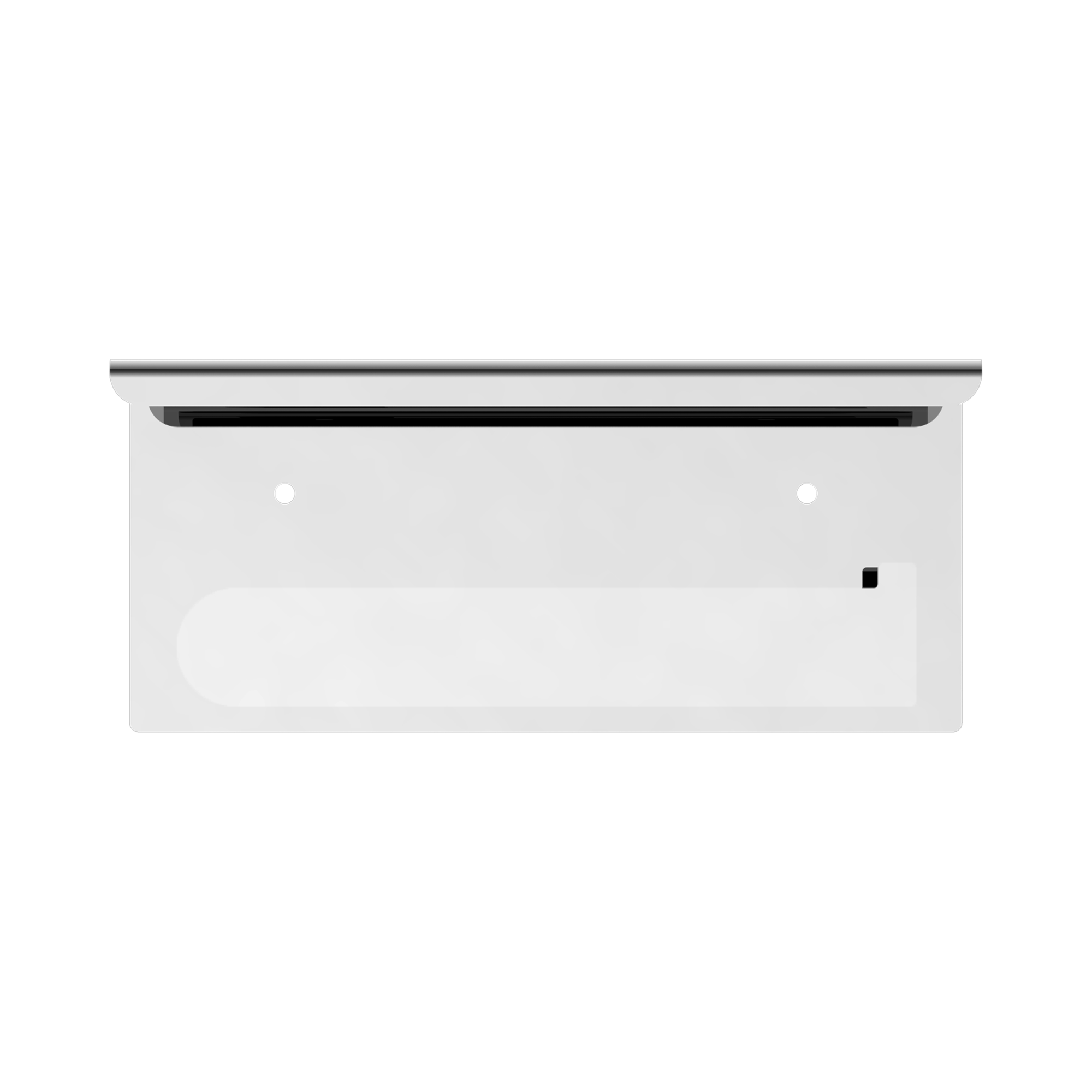 Nero Bianca Toilet Roll Holder With Phone Holder, Chrome