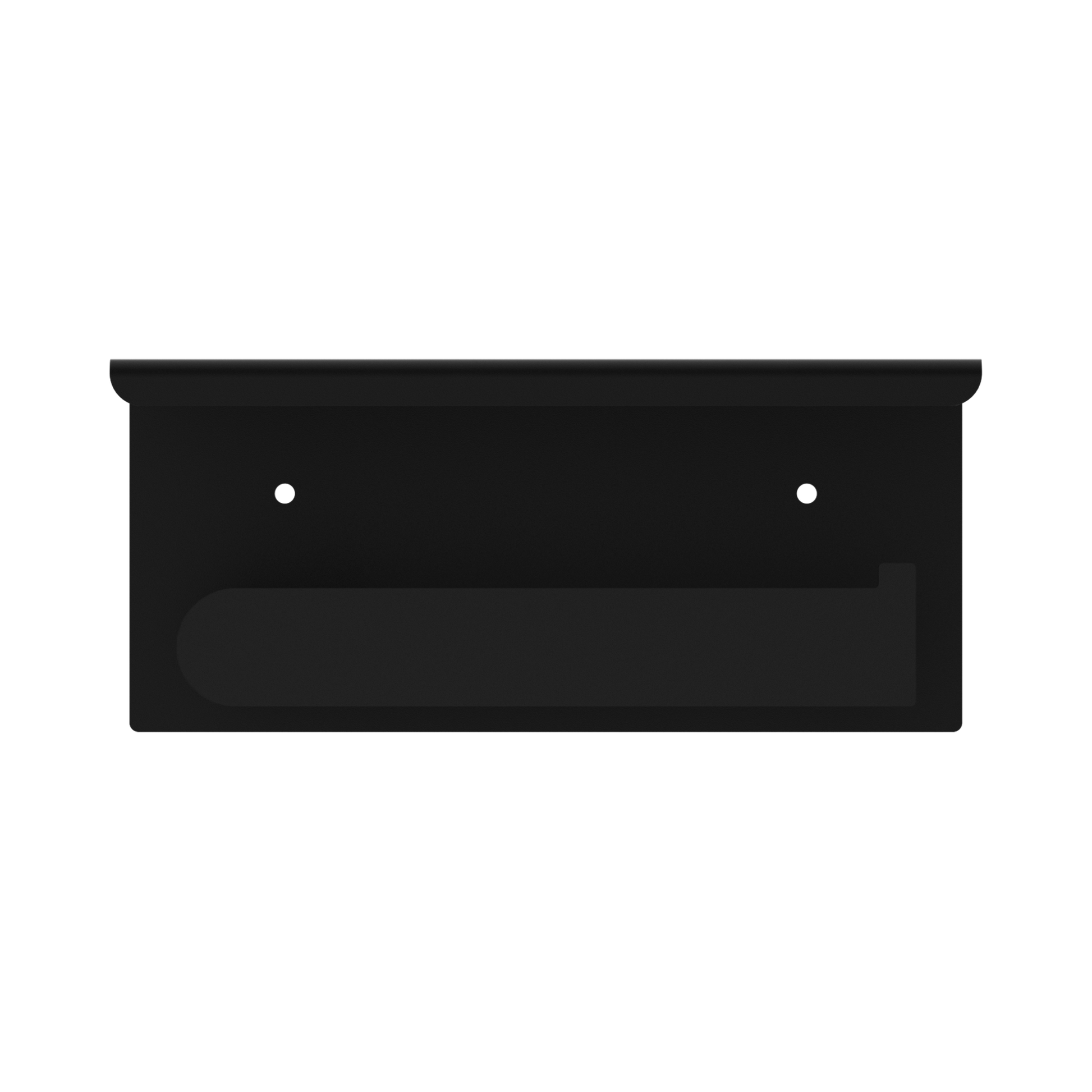 Nero Bianca Toilet Roll Holder With Phone Holder, Matte Black