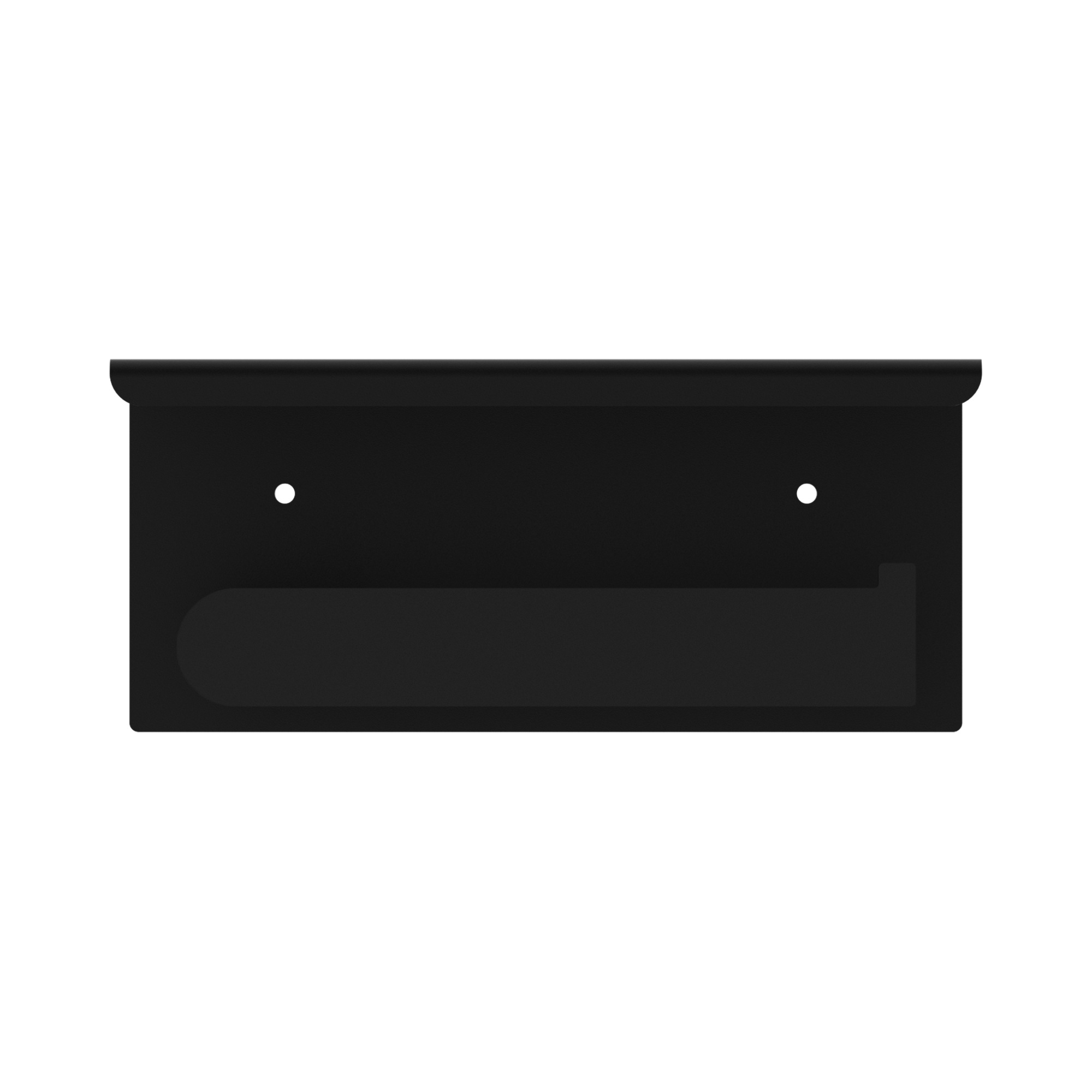 Nero Bianca Toilet Roll Holder With Phone Holder, Matte Black