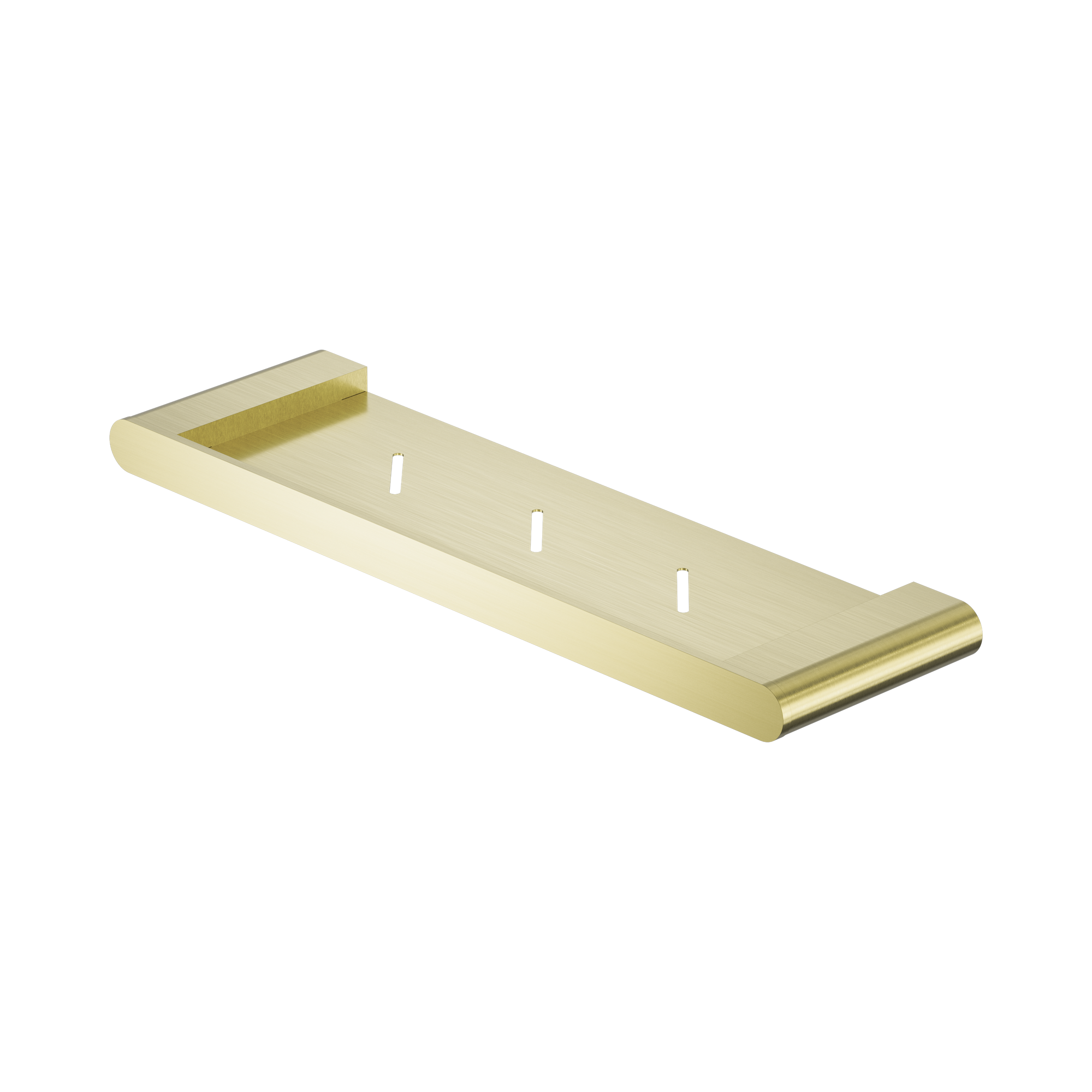 Nero Bianca Metal Shower Shelf, Brushed Gold