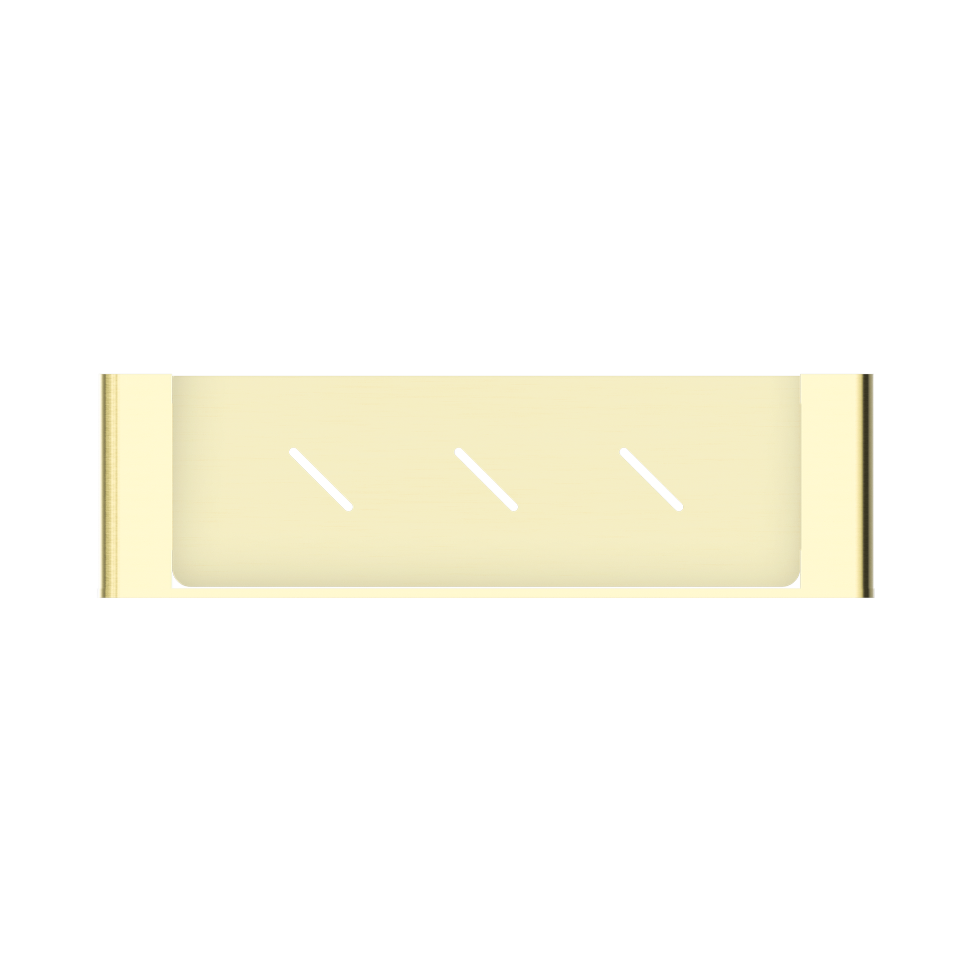 Nero Bianca Metal Shower Shelf, Brushed Gold