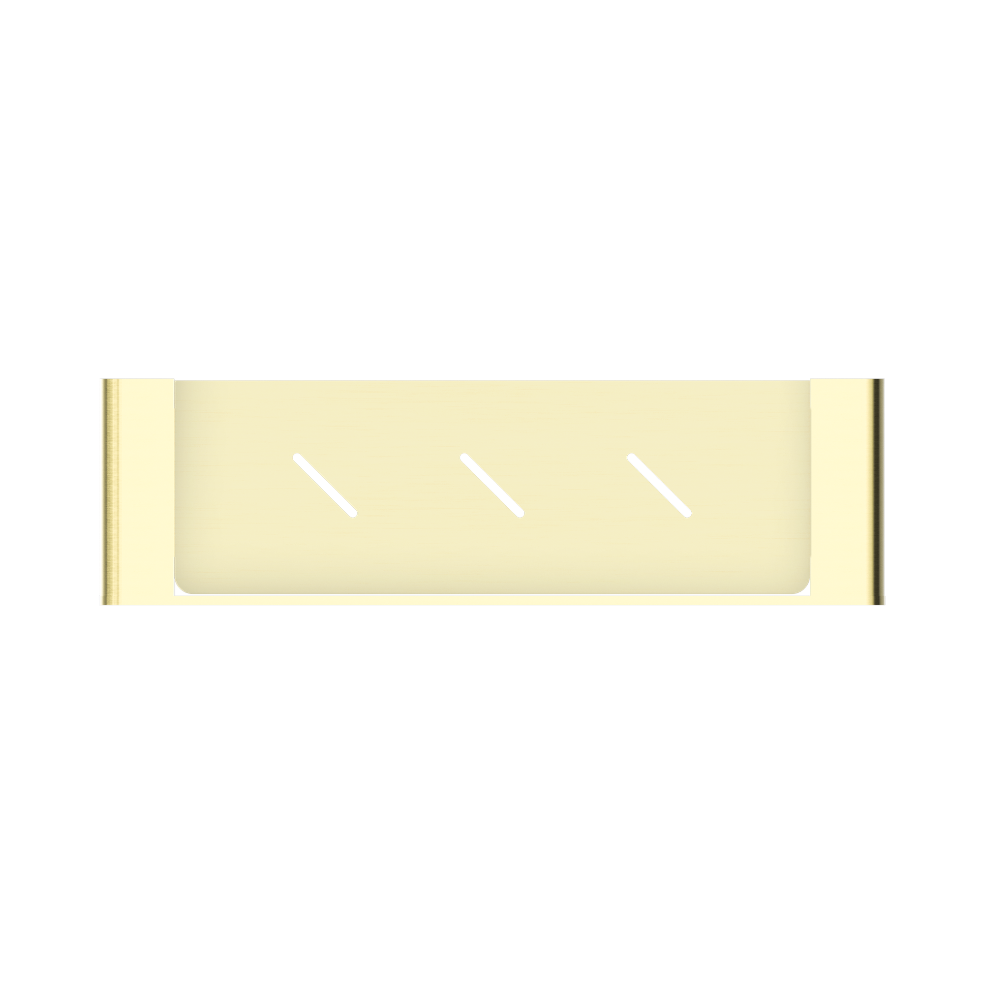 Nero Bianca Metal Shower Shelf, Brushed Gold