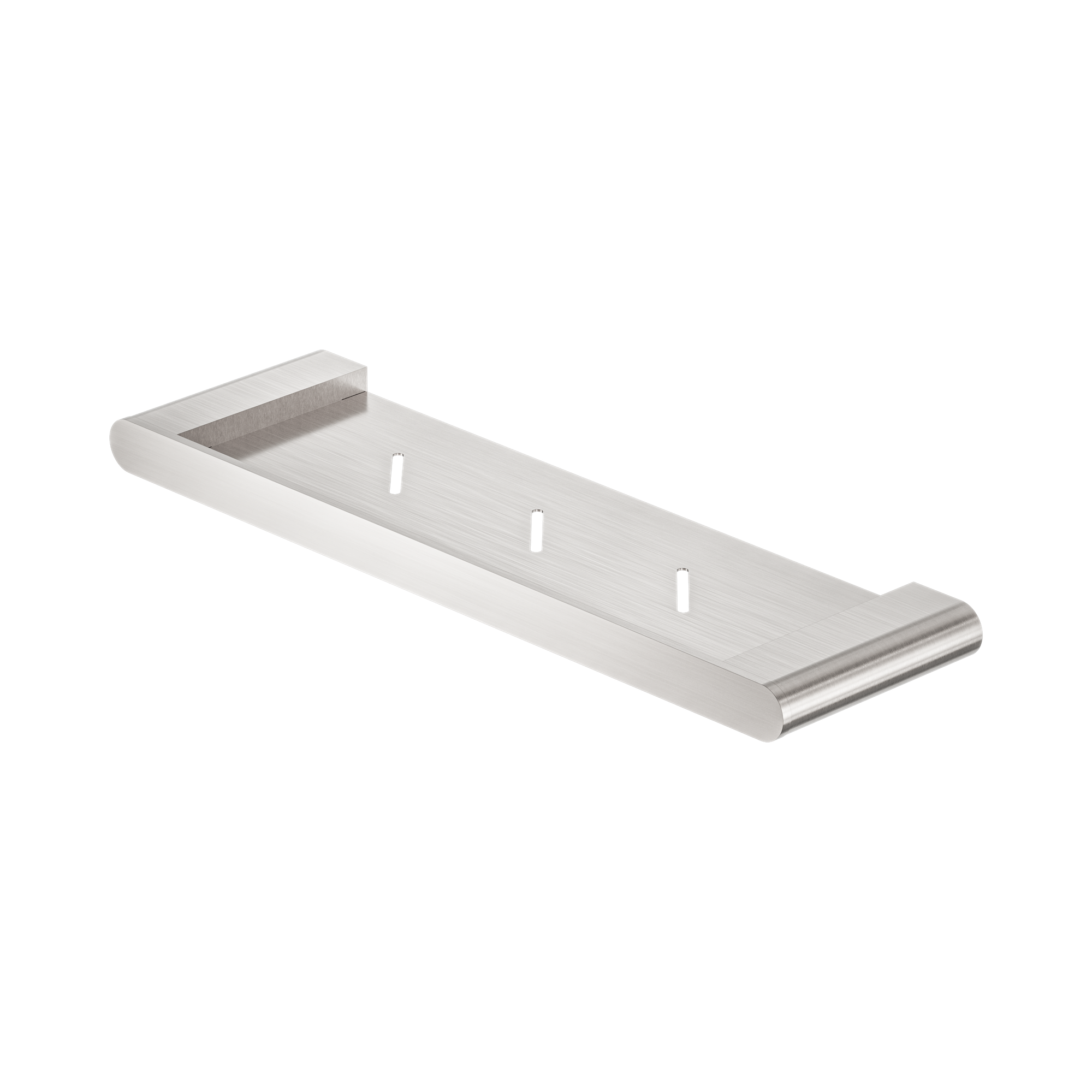 Nero Bianca Metal Shower Shelf, Brushed Nickel