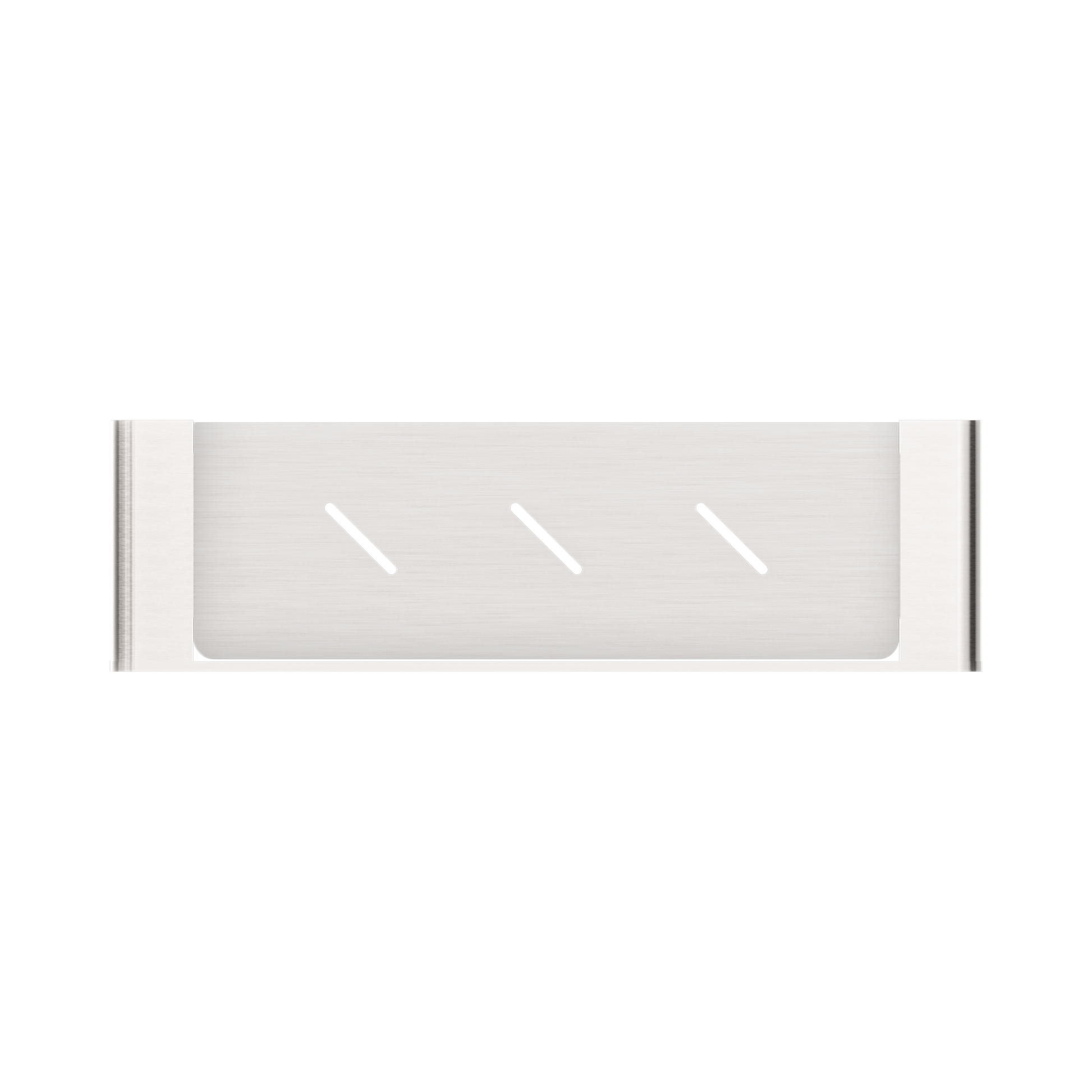 Nero Bianca Metal Shower Shelf, Brushed Nickel