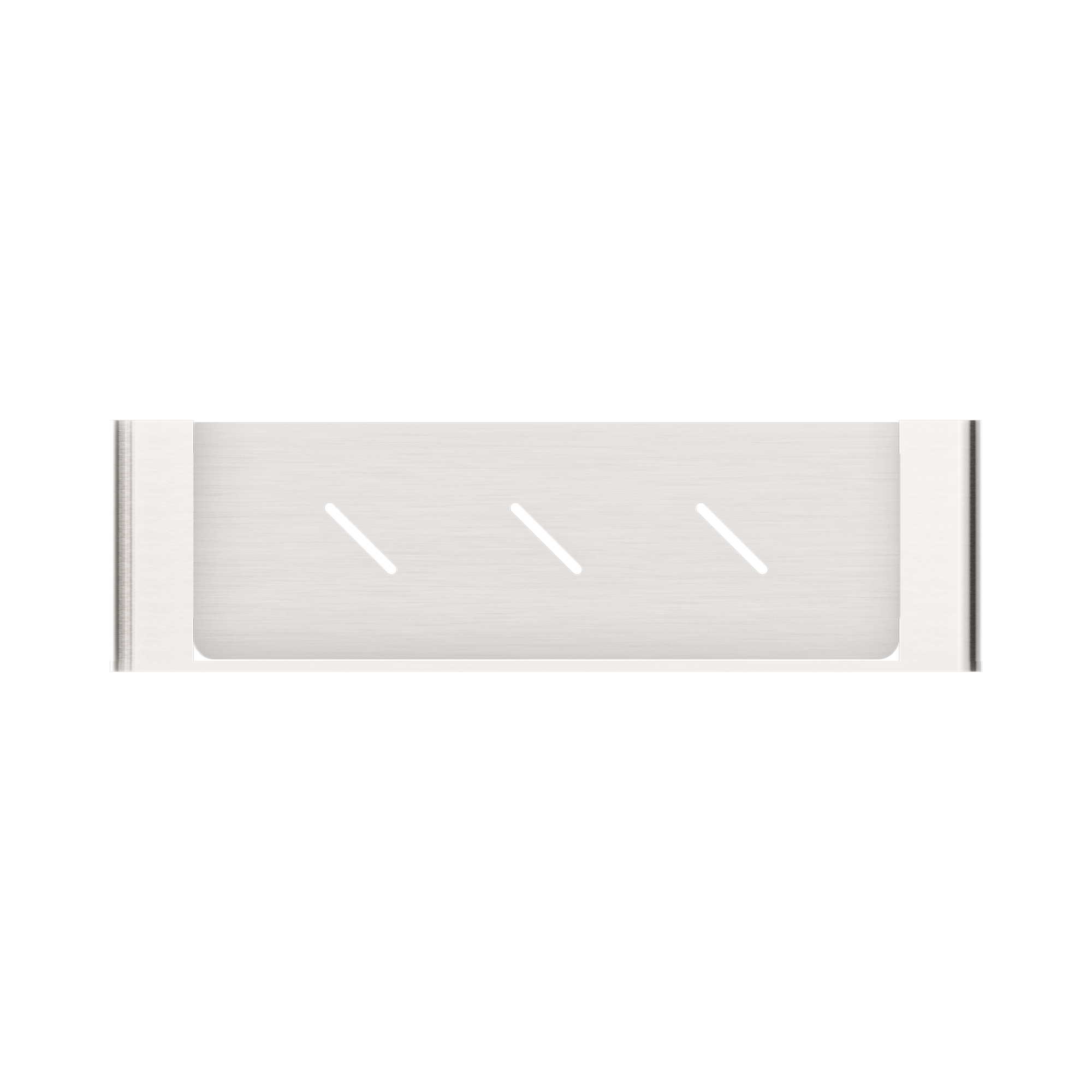 Nero Bianca Metal Shower Shelf, Brushed Nickel