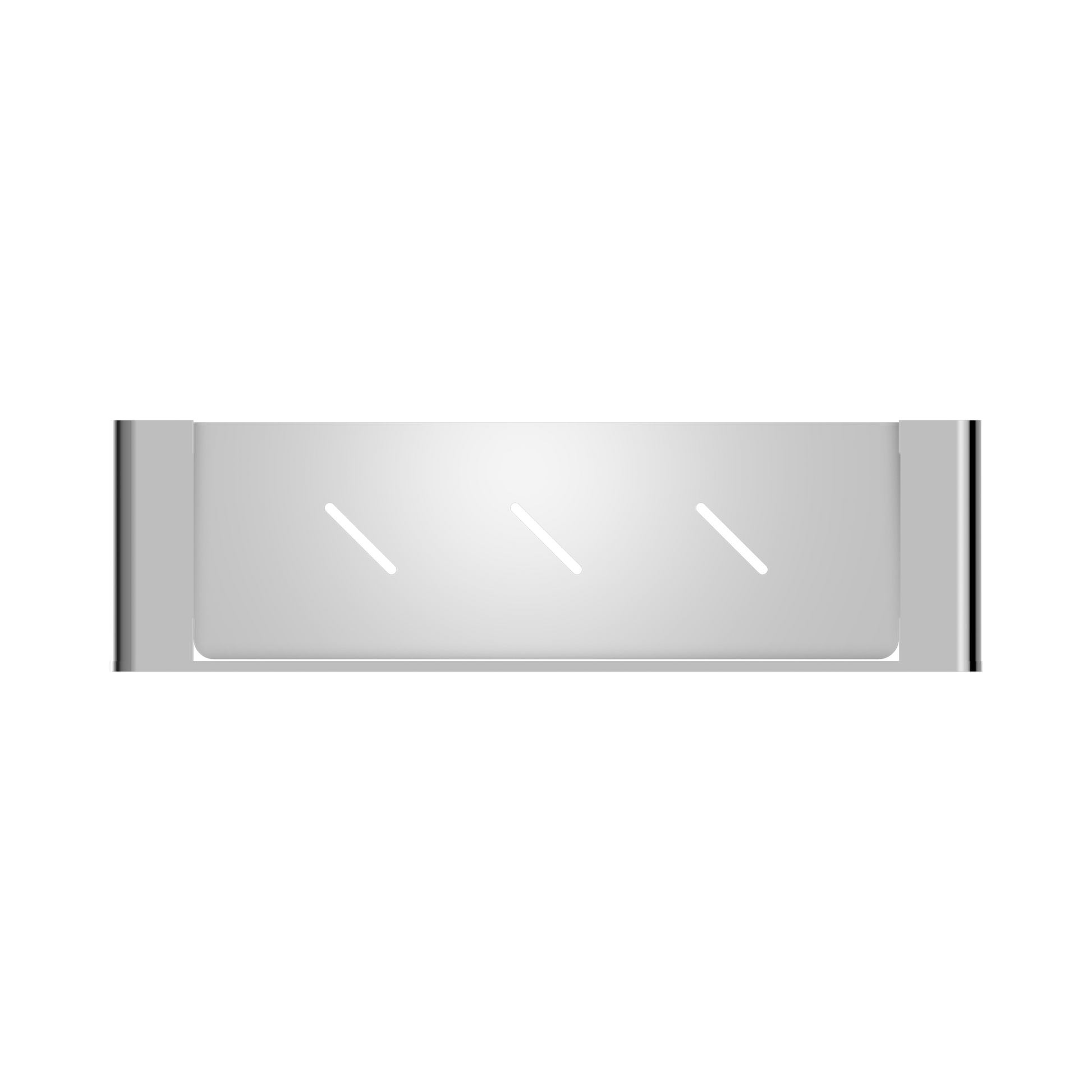Nero Bianca Metal Shower Shelf, Chrome