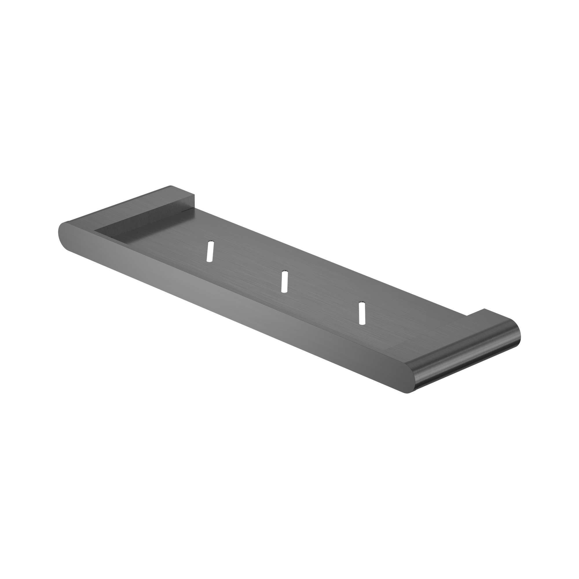 Nero Bianca Metal Shower Shelf, Gun Metal