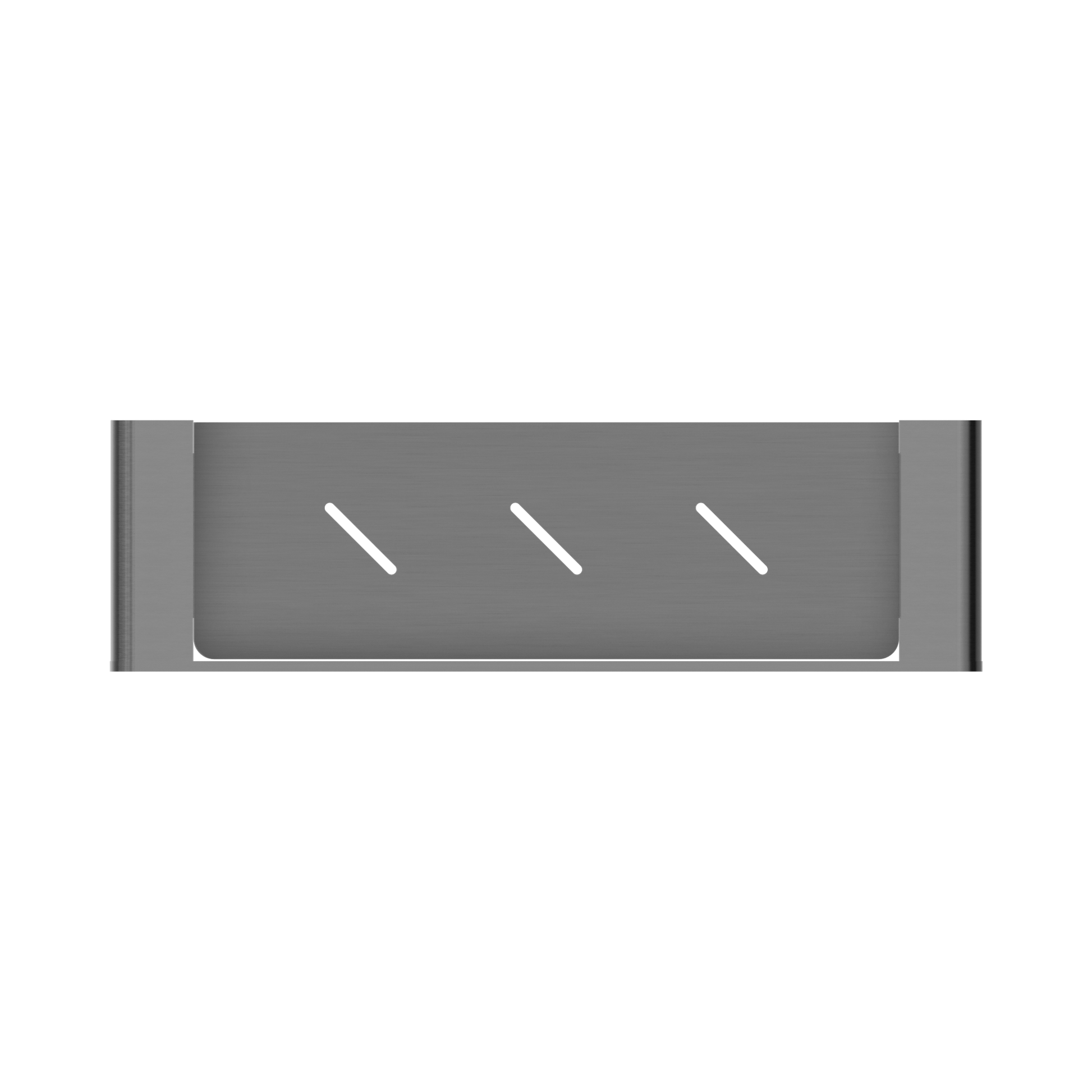 Nero Bianca Metal Shower Shelf, Gun Metal