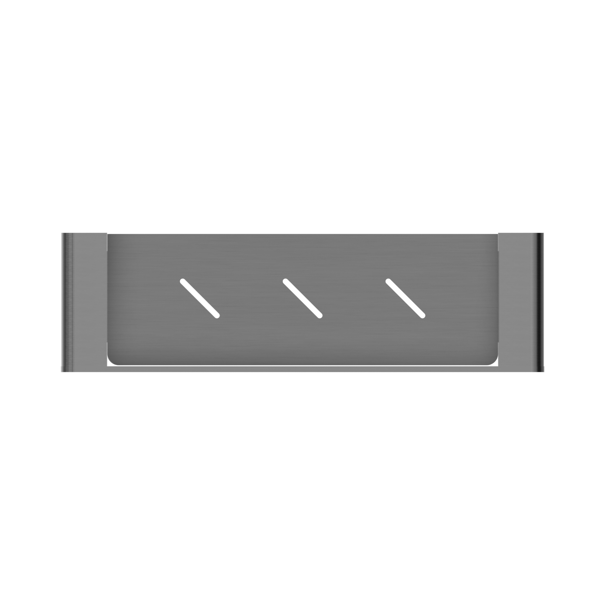 Nero Bianca Metal Shower Shelf, Gun Metal