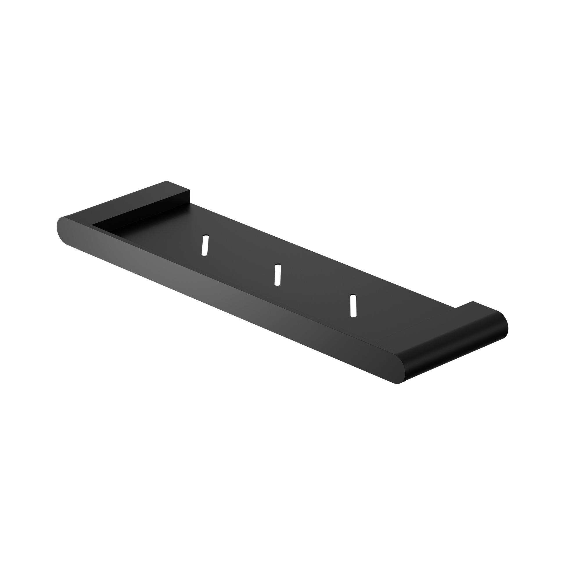 Nero Bianca Metal Shower Shelf, Matte Black