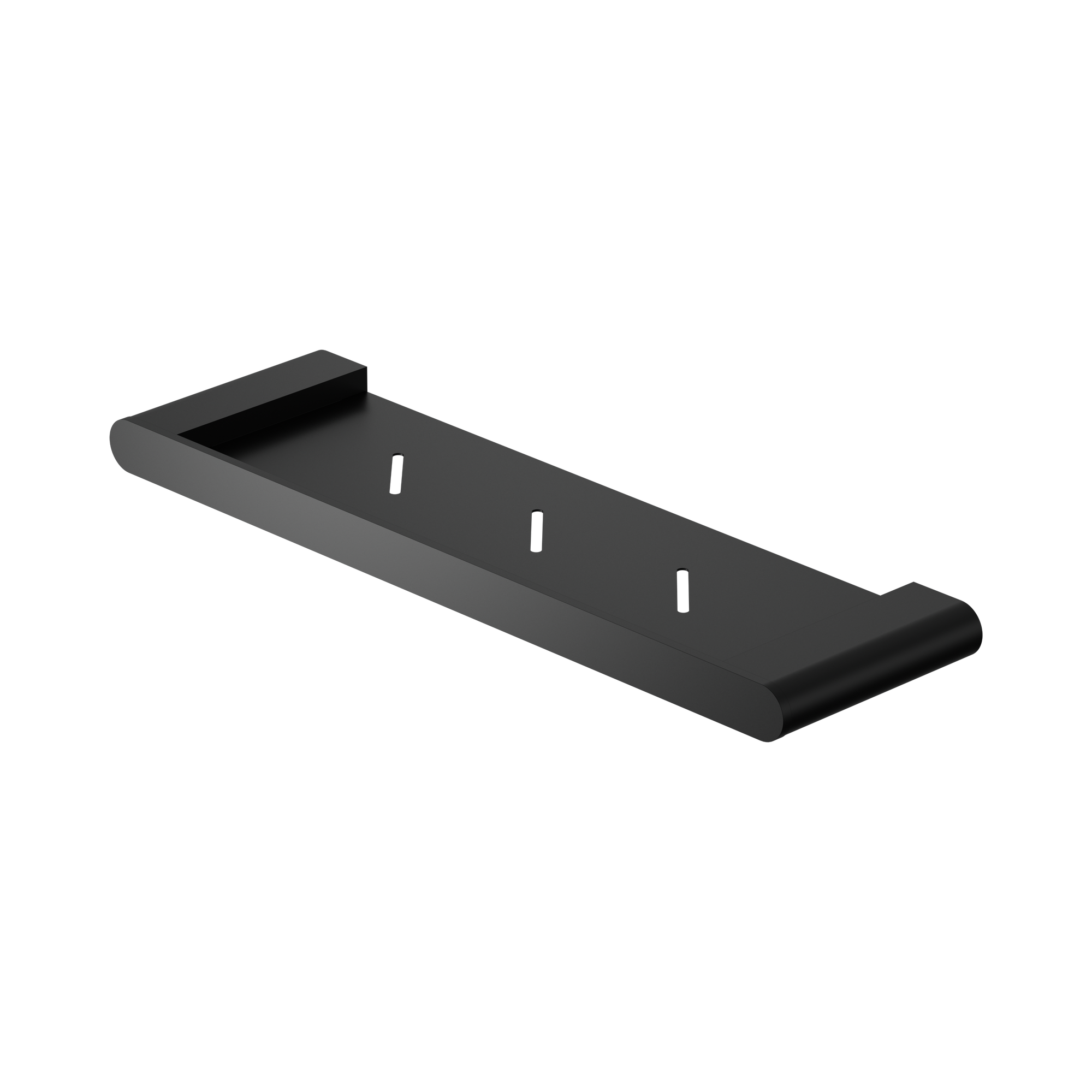 Nero Bianca Metal Shower Shelf, Matte Black