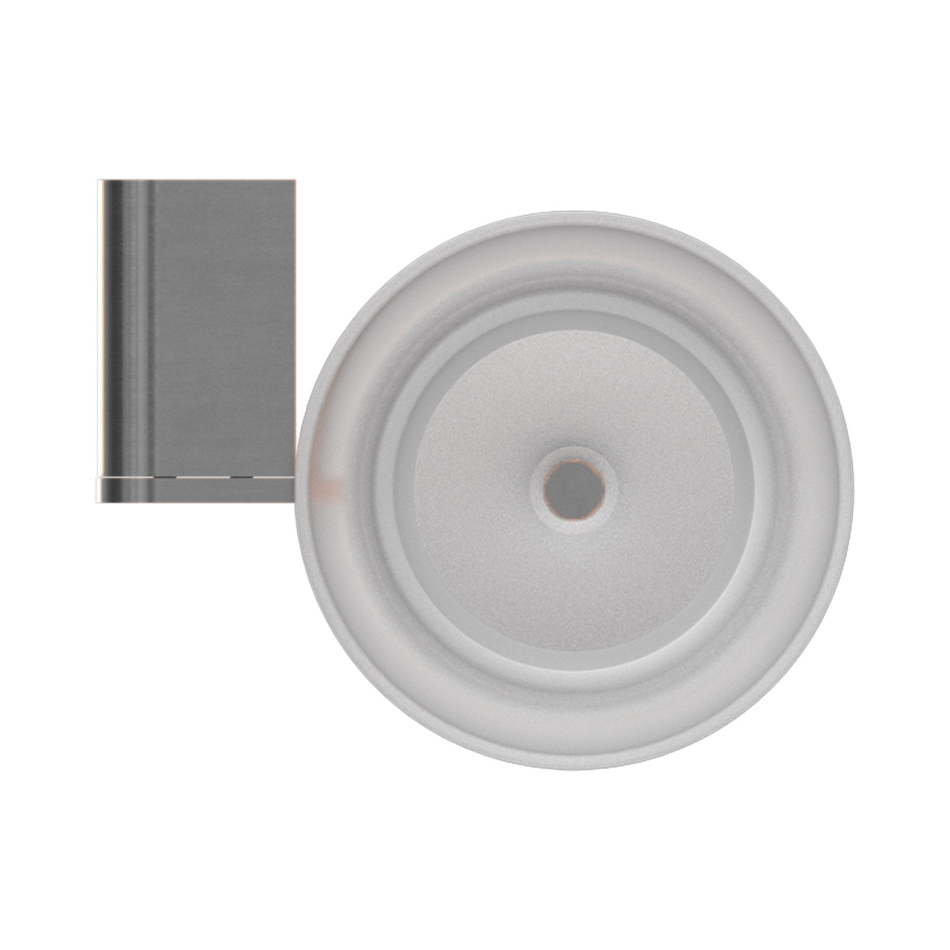 Nero Bianca Toilet Brush Holder, Gun Metal