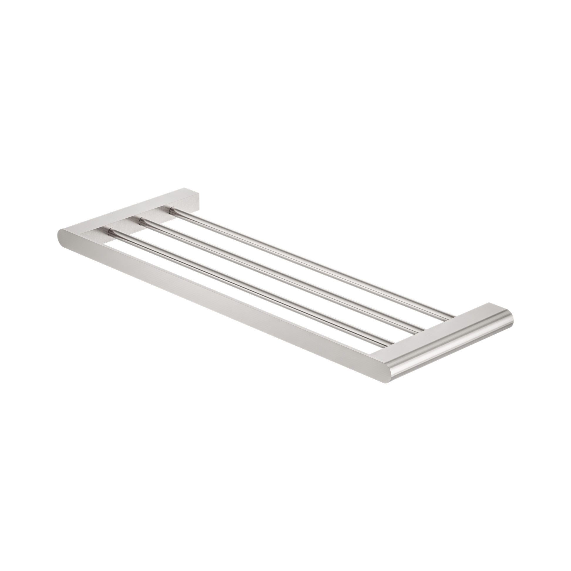 Nero Bianca Towel Rack, Brushed Nickel