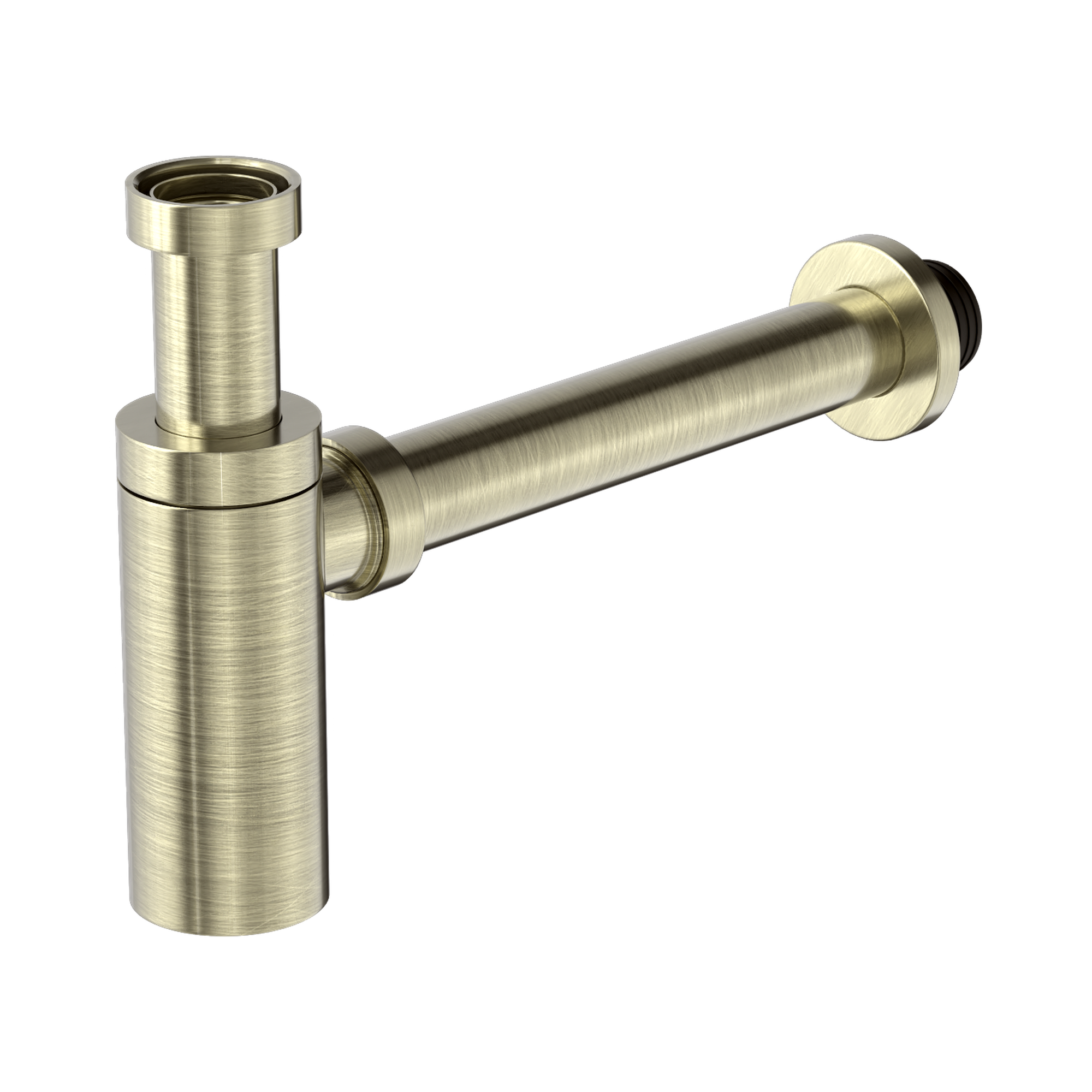 Nero 40mm Round Bottle Trap Aged Brass